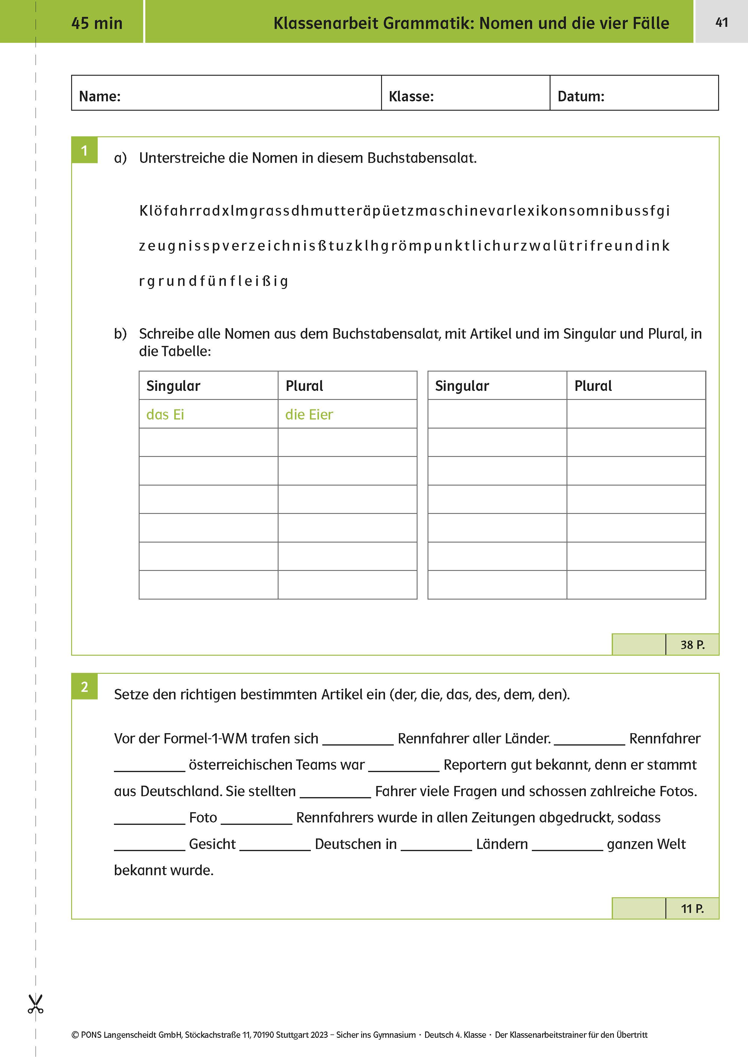Klett Sicher ins Gymnasium: Klassenarbeitstrainer für den Übertritt Deutsch 4. Klasse Klett Sicher ins Gymnasium: Klassenarbeitstrainer für den Übertritt Deutsch 4. Klasse