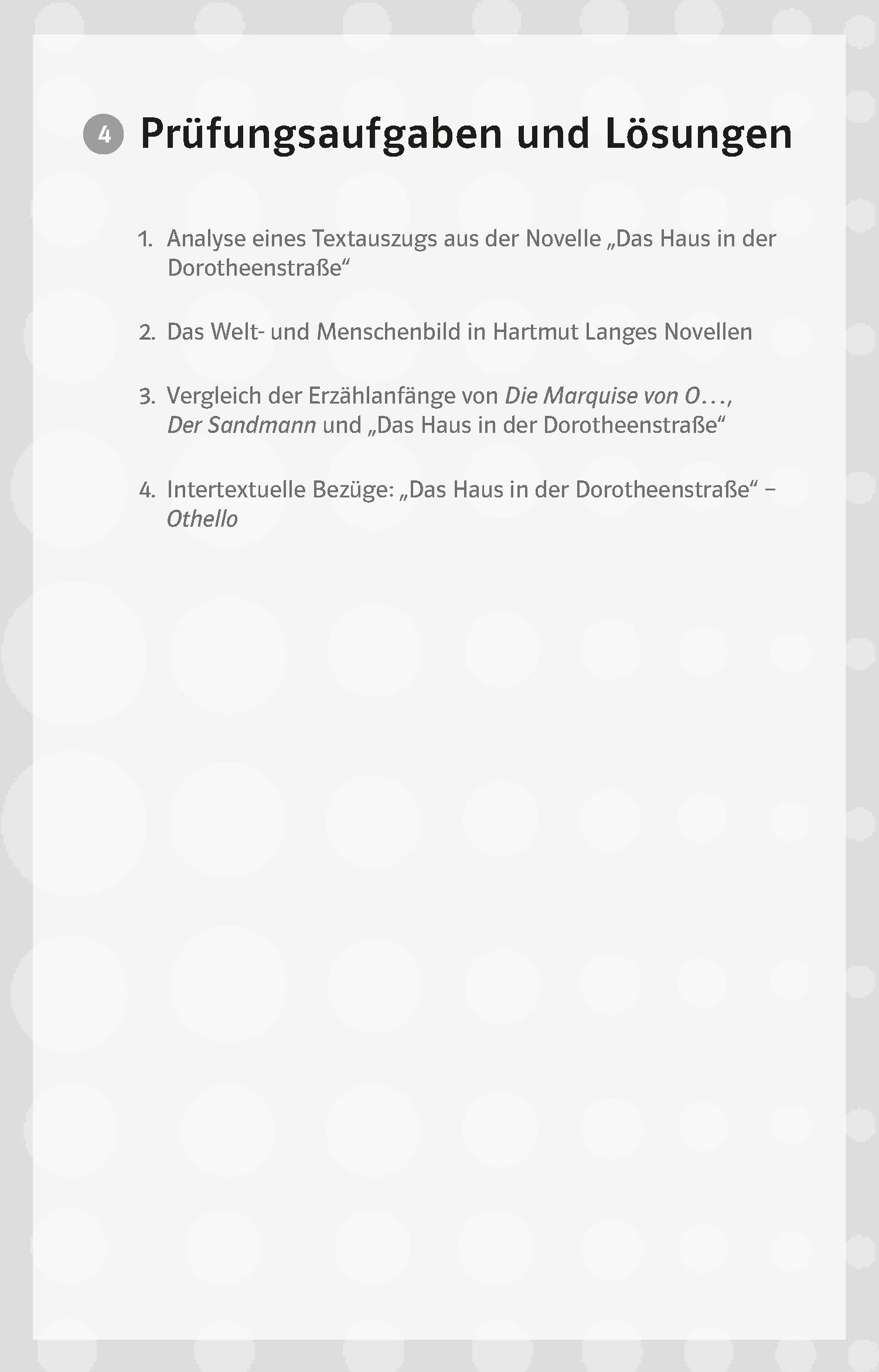 Klett Lektürehilfen Lange, Das Haus in der Dorotheenstraße