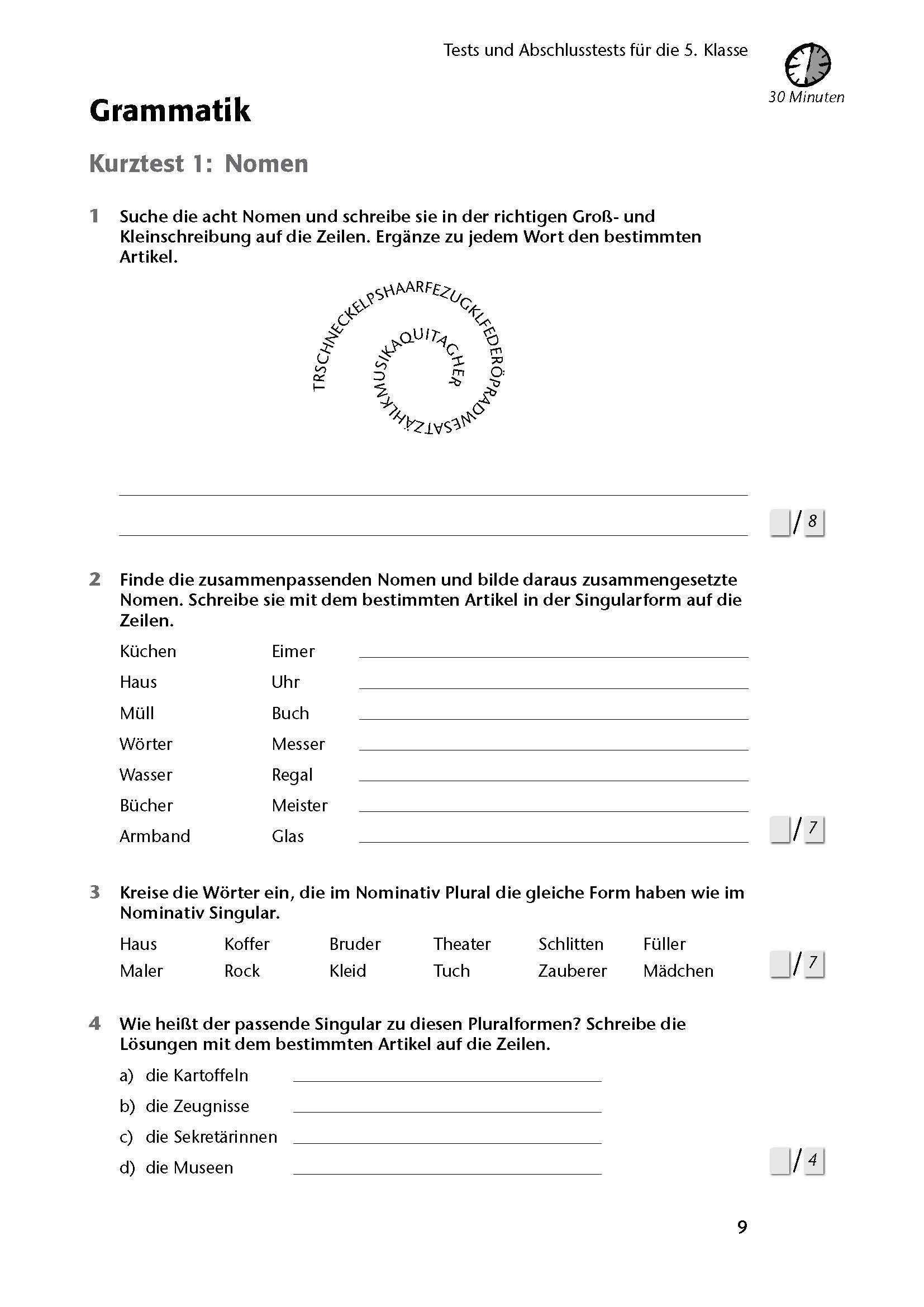 Fit in Test und Klassenarbeit – Deutsch 5./6. Klasse Gymnasium