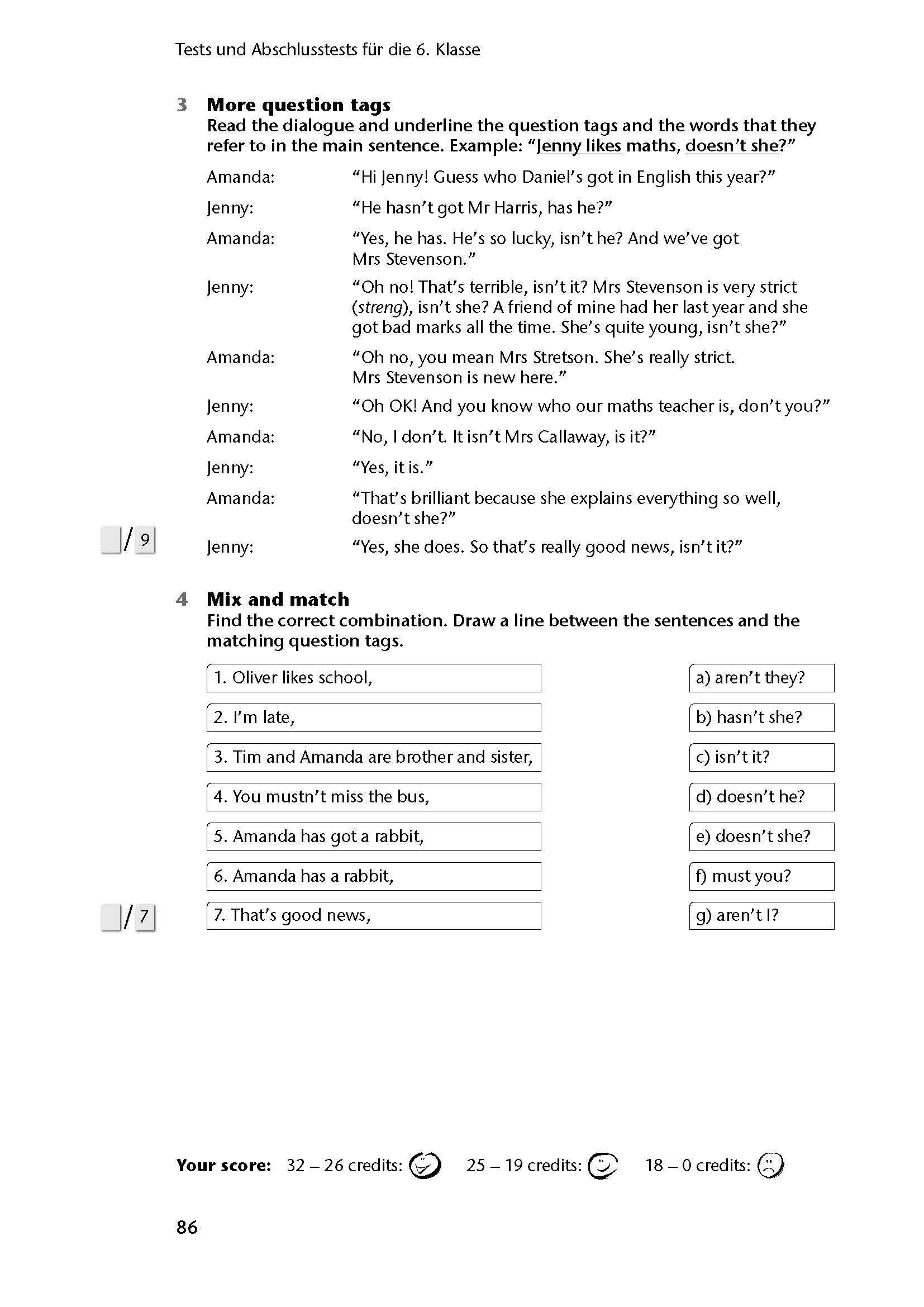 Fit in Test und Klassenarbeit – Englisch 5./6. Klasse Gymnasium