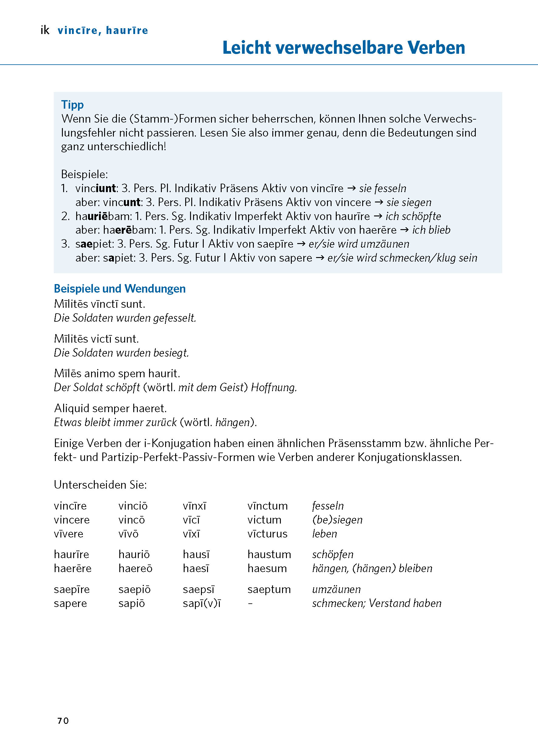 PONS Verbtabellen Plus Latein