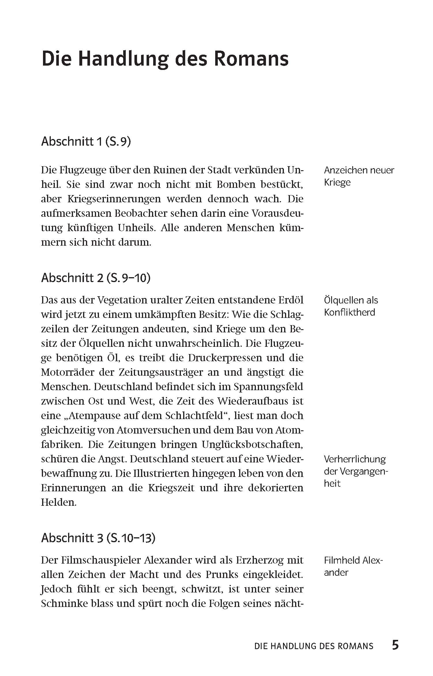 Klett Lektürehilfen Wolfgang Koeppen, Tauben im Gras