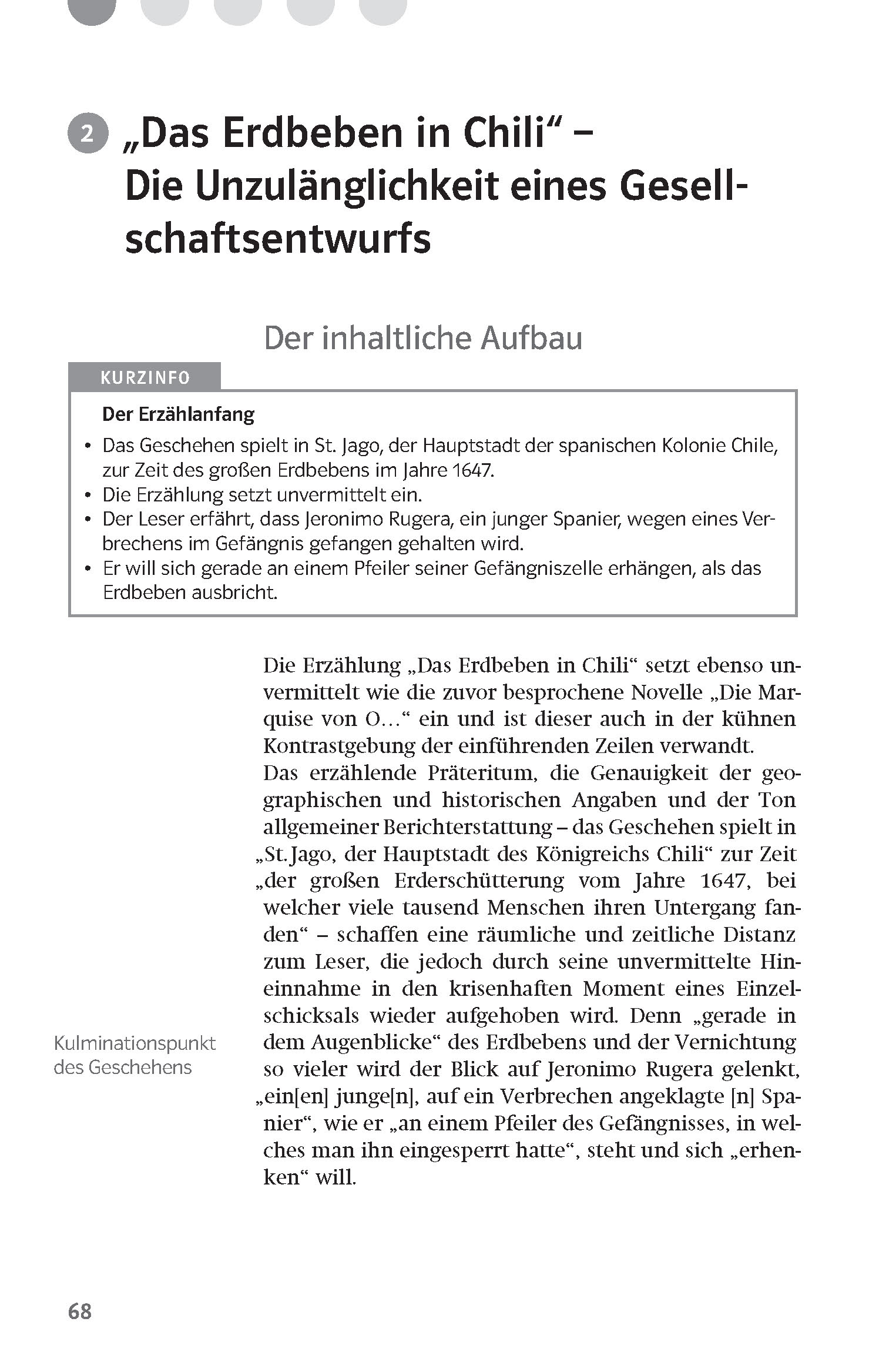 Klett Lektürehilfen Heinrich von Kleist, Die Marquise von O… Das Erdbeben in Chili