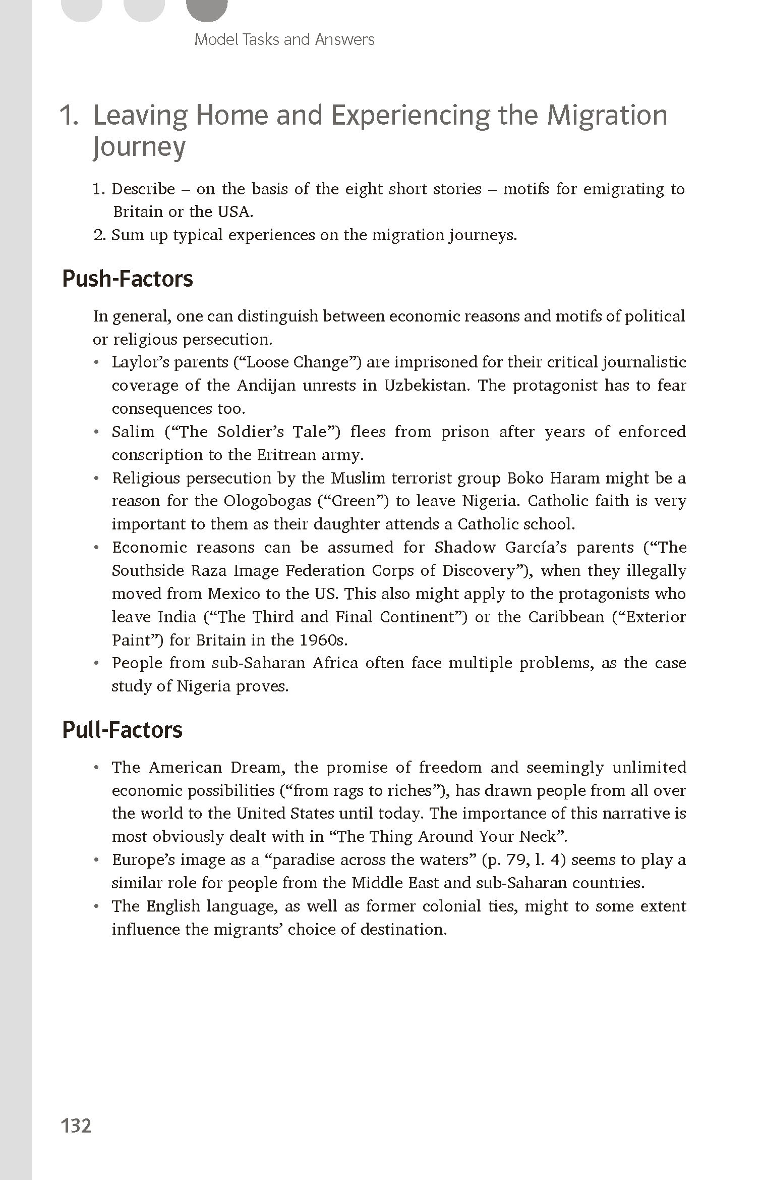 Klett Lektürehilfen Crossing Borders - Stories of Migration and Cultural Identity