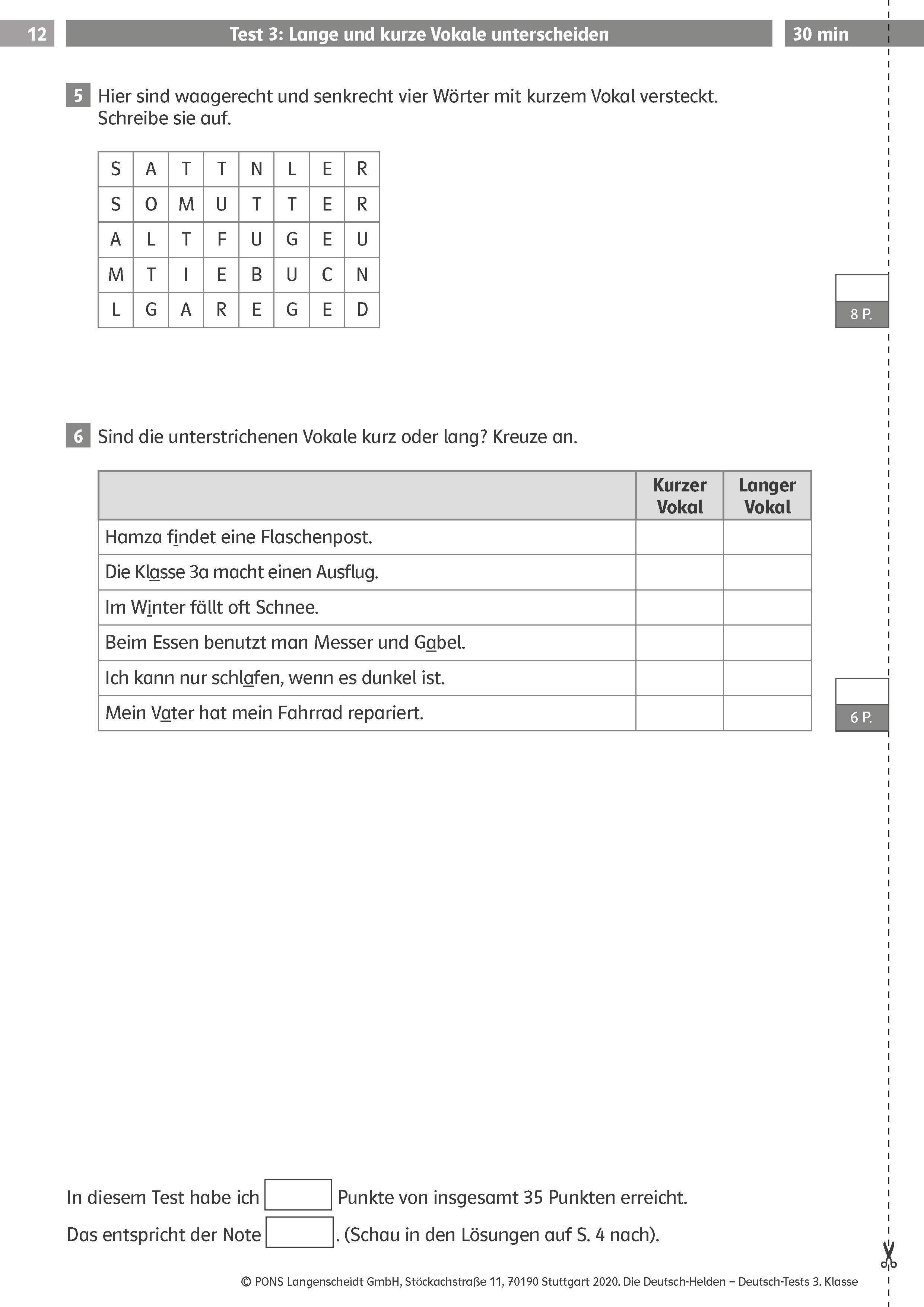 Klett Die Deutsch-Helden: Deutsch-Tests 3. Klasse