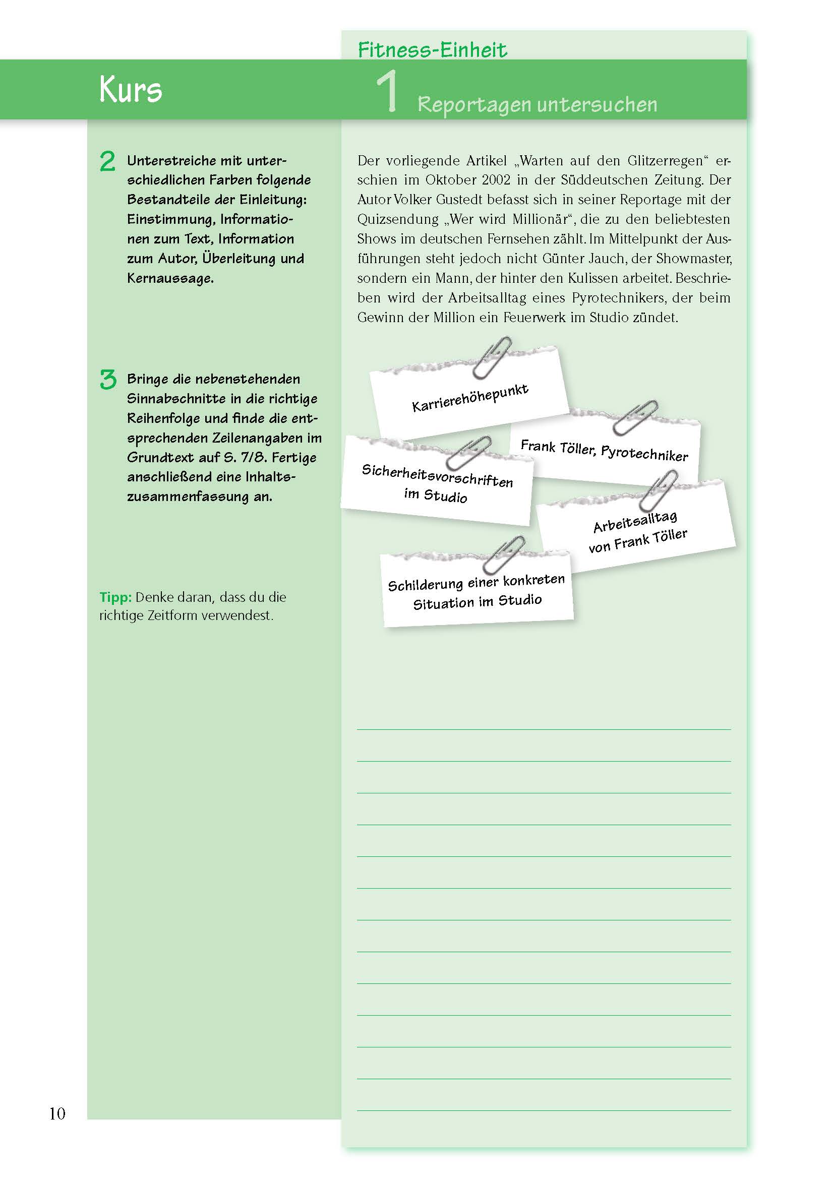 Texte analysieren und verfassen – Klasse 8-10 – Deutsch