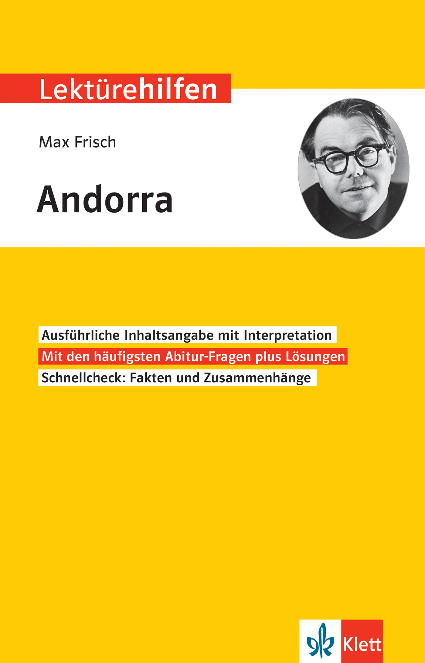 Klett Lektürehilfen Max Frisch, Andorra Klett Lektürehilfen Max Frisch, Andorra