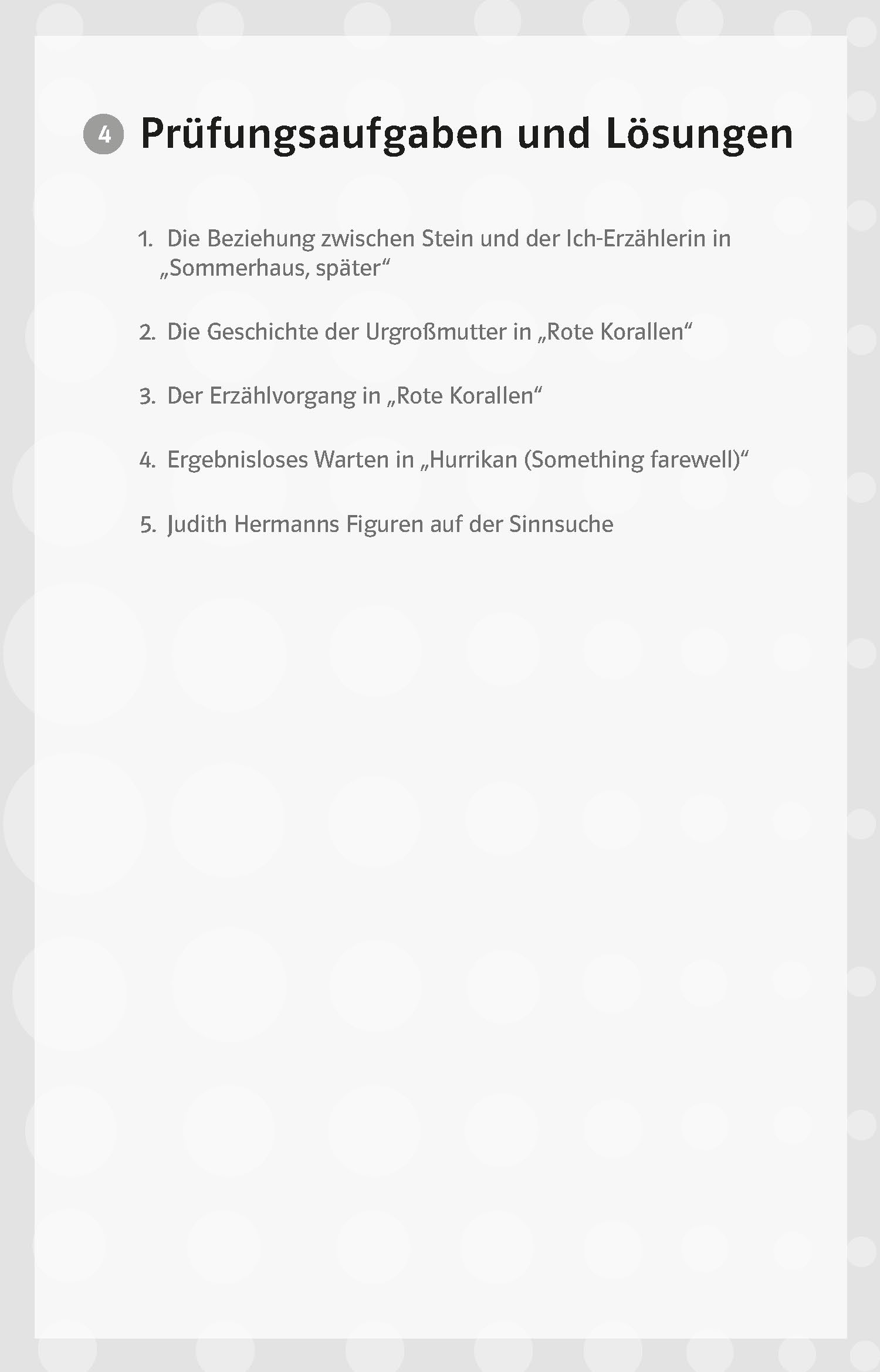 Klett Lektürehilfen Hermann, Sommerhaus, später