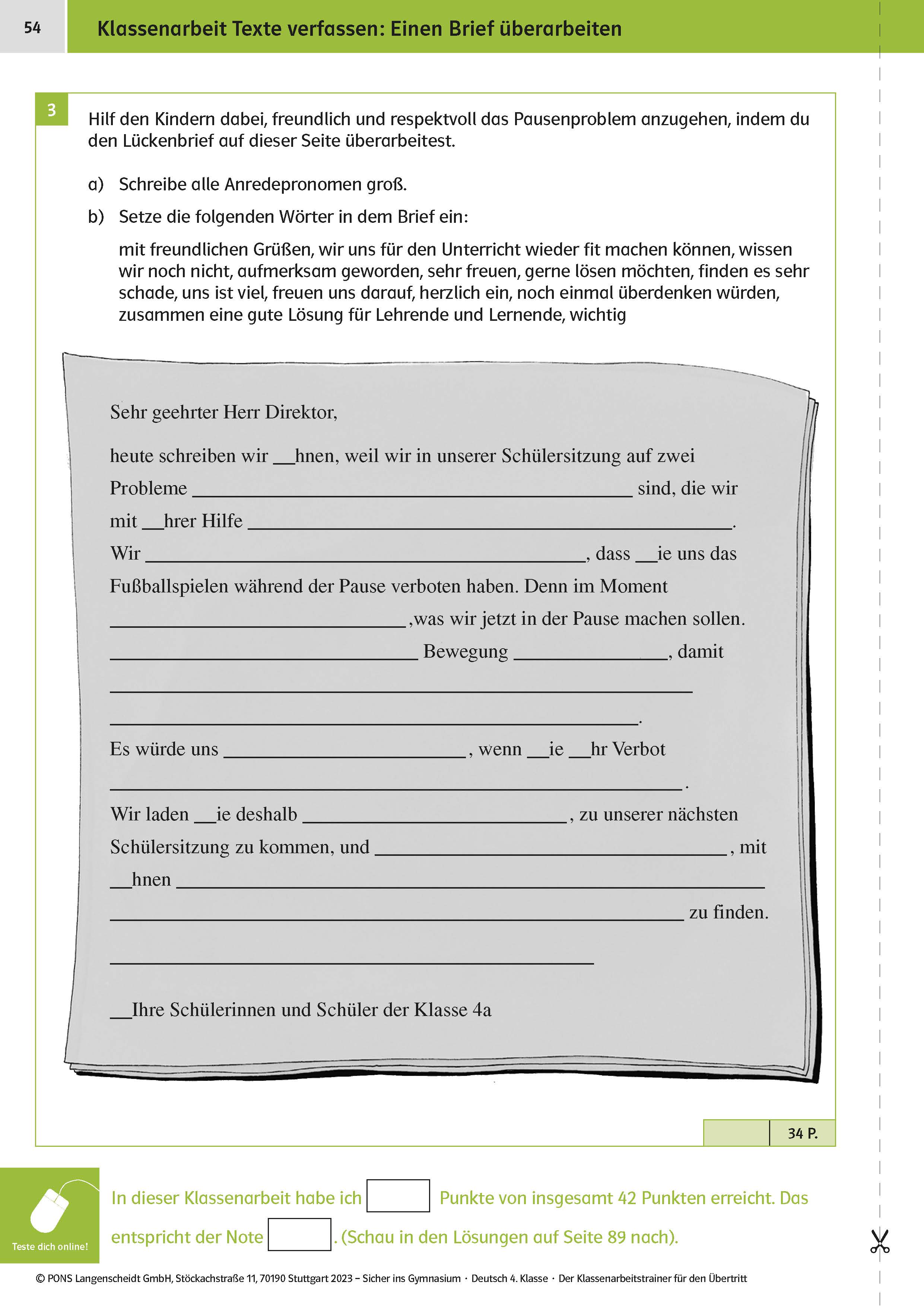 Klett Sicher ins Gymnasium: Klassenarbeitstrainer für den Übertritt Deutsch 4. Klasse Klett Sicher ins Gymnasium: Klassenarbeitstrainer für den Übertritt Deutsch 4. Klasse