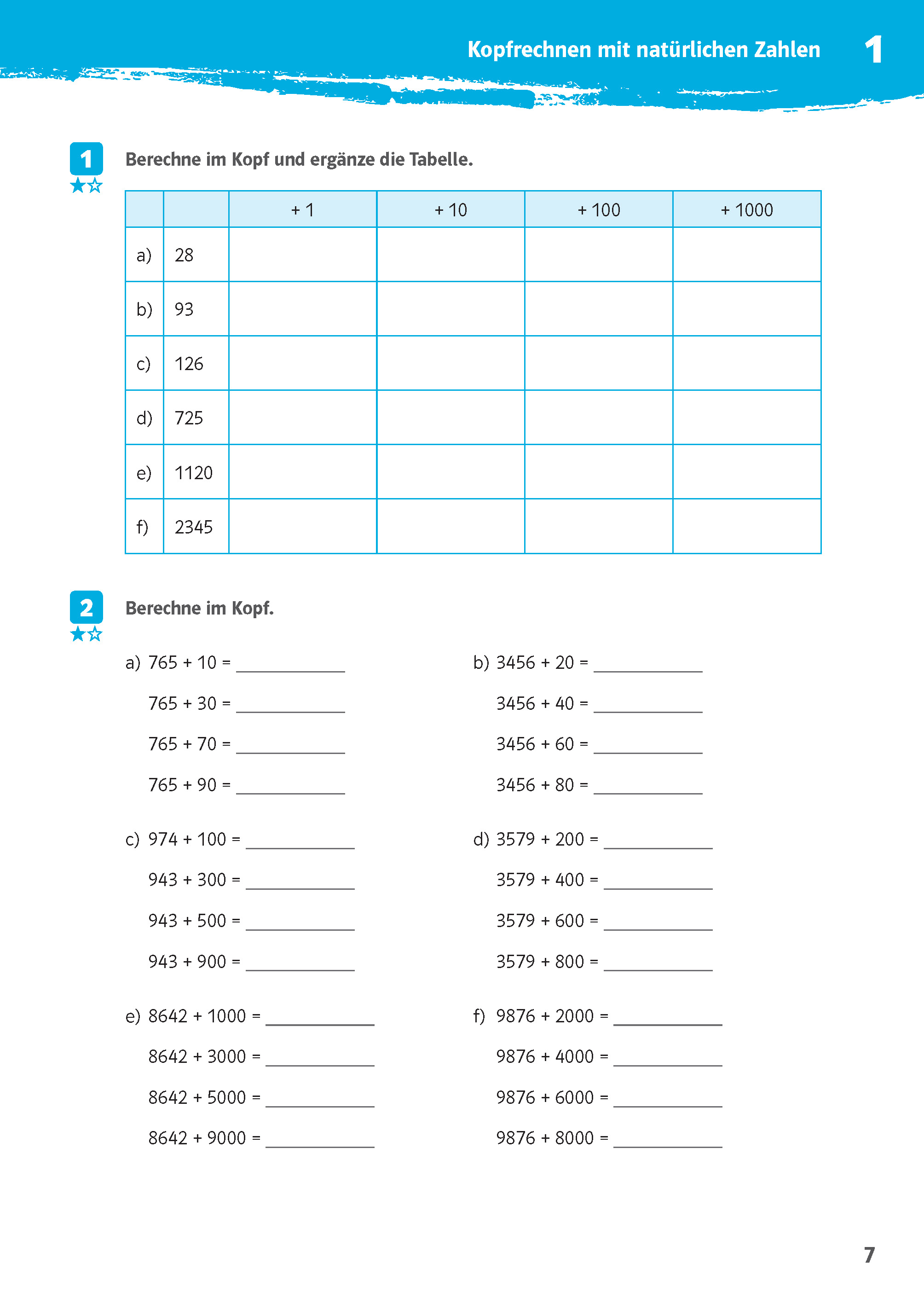 Klett 10-Minuten-Training Mathematik Kopfrechnen 5. Klasse Klett 10-Minuten-Training Mathematik Kopfrechnen 5. Klasse