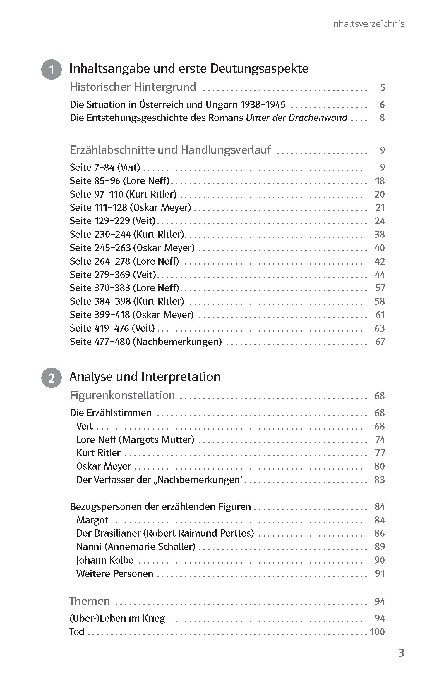 Klett Lektürehilfen Arno Geiger, Unter der Drachenwand