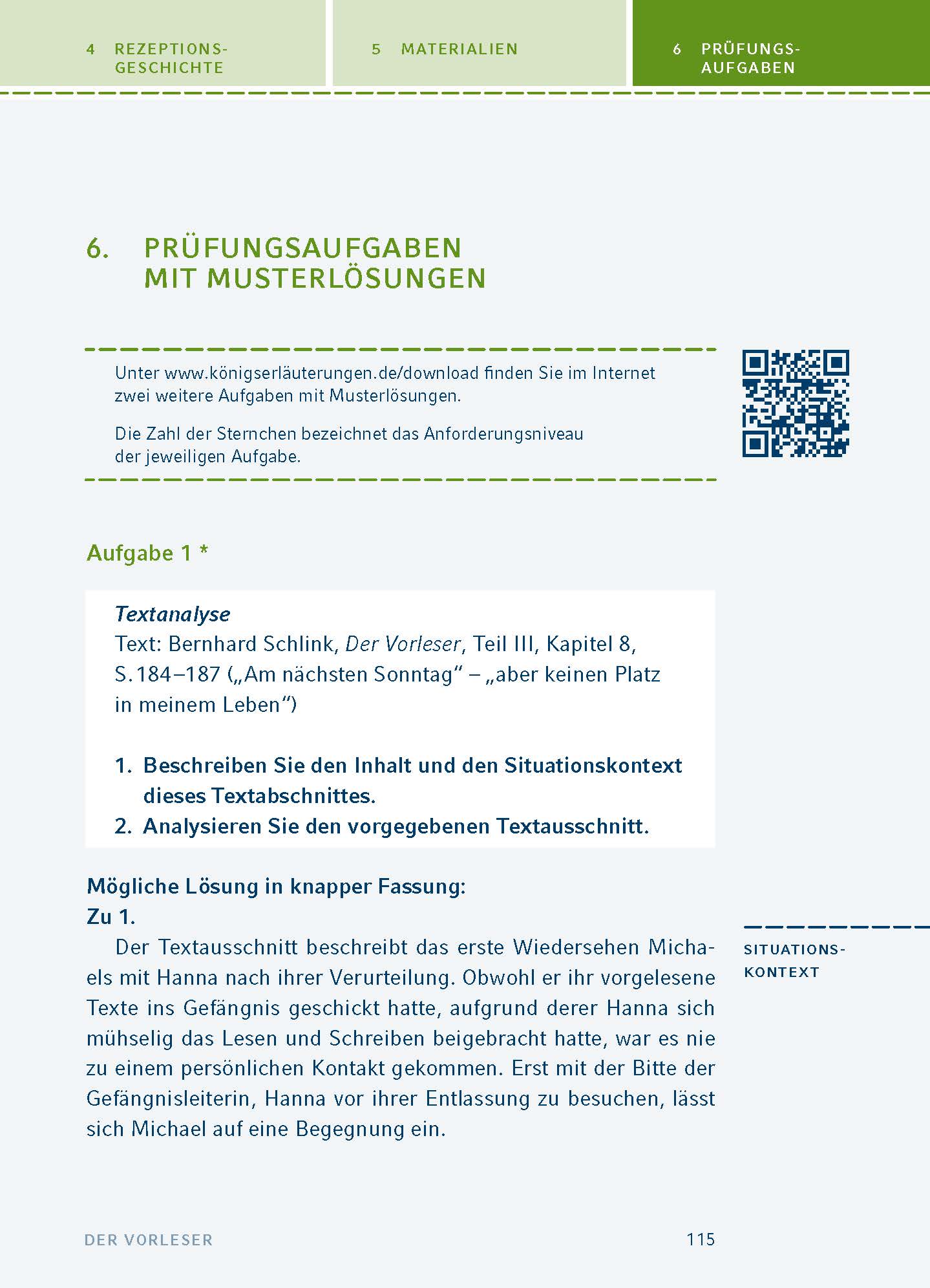 Der Vorleser von Bernhard Schlink