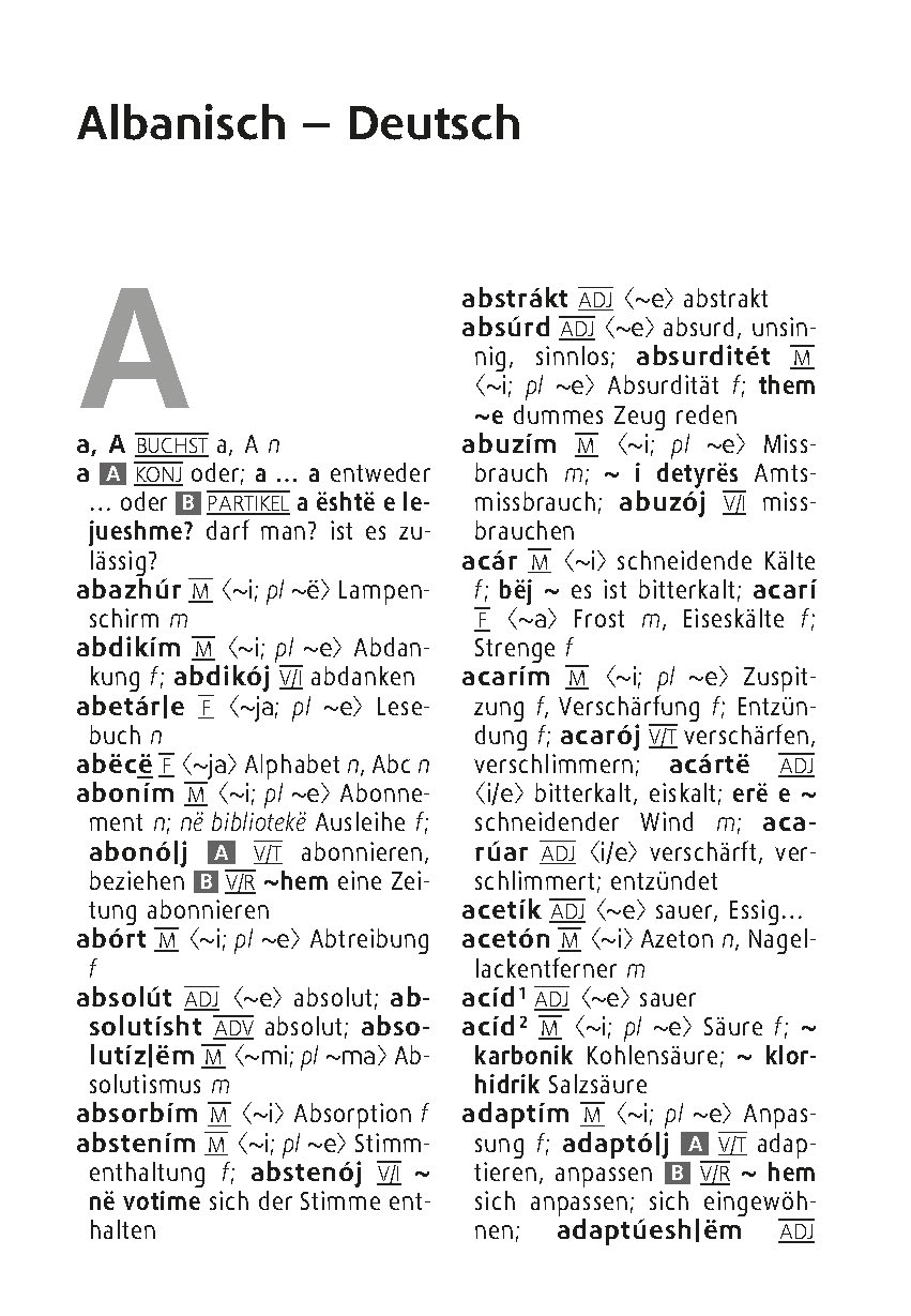 Langenscheidt Universal-Wörterbuch Albanisch