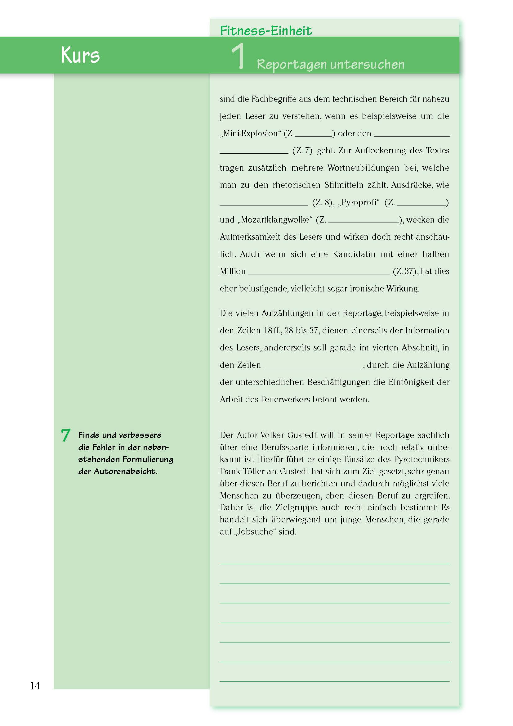 Königs Fitness: Textgebundener Aufsatz – TGA – Klasse 8-10 – Realschule – Deutsch