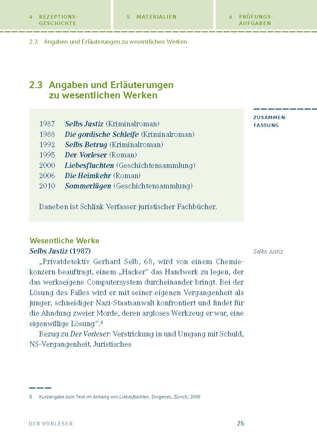 Der Vorleser von Bernhard Schlink