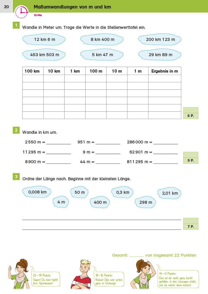 Klett Sicher ins Gymnasium 15-Minuten-Kurztests Mathematik 4. Klasse