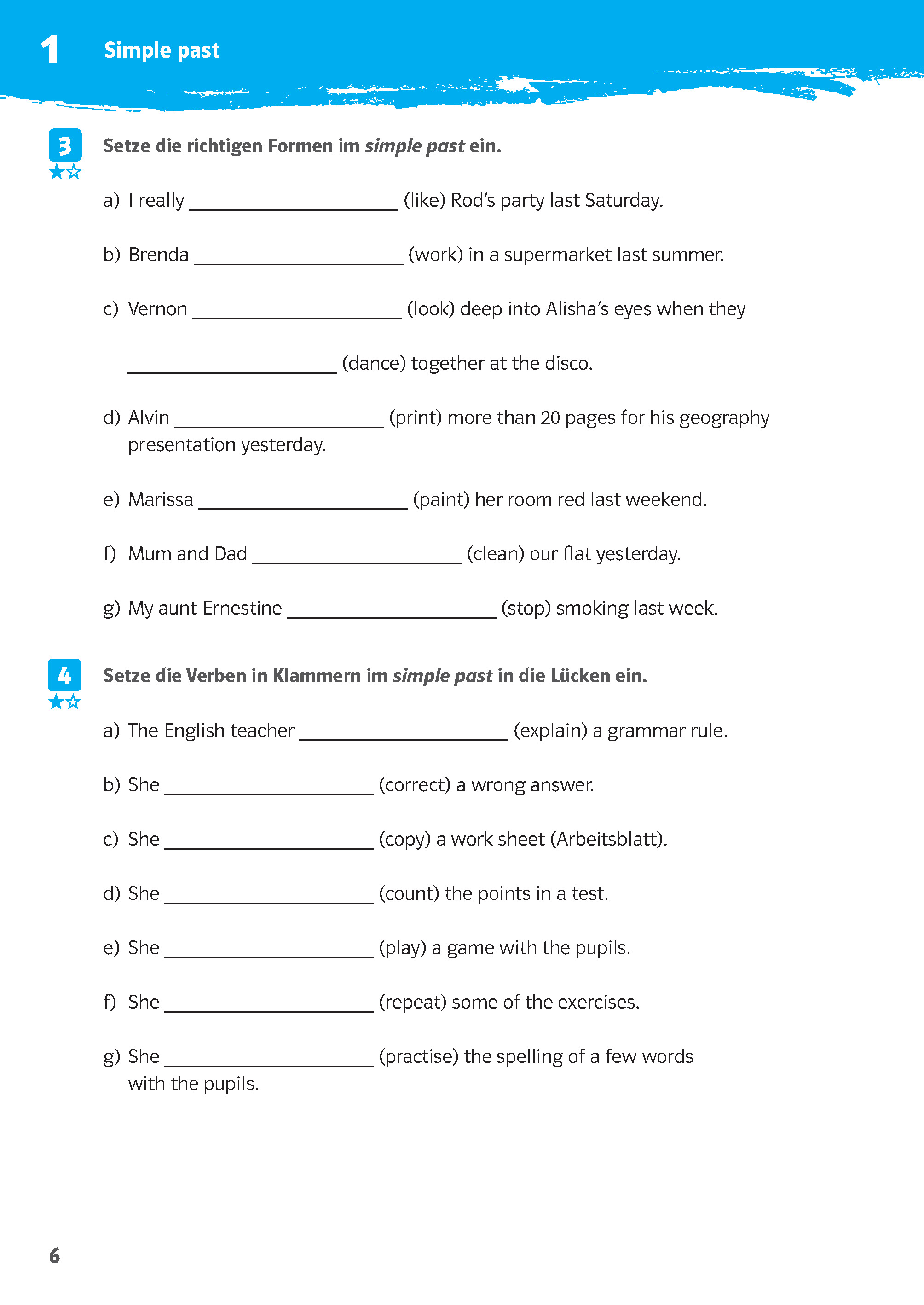 Klett 10-Minuten-Training Englisch Grammatik Simple Past und Present Perfect 6./7. Klasse Klett 10-Minuten-Training Englisch Grammatik Simple Past und Present Perfect 6./7. Klasse