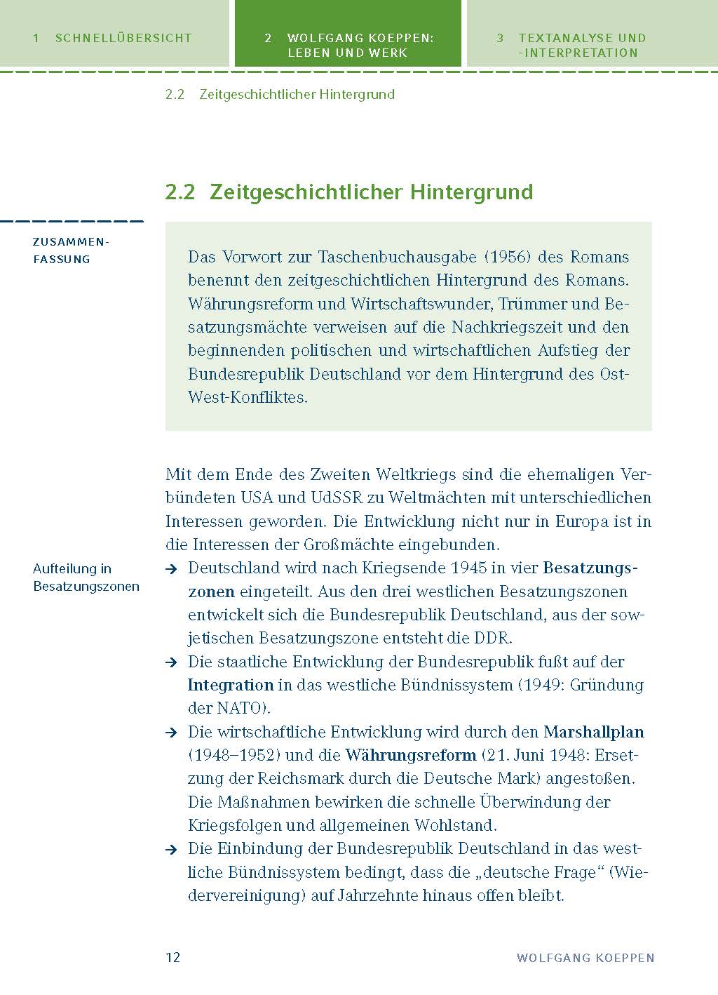 Tauben im Gras von Wolfgang Koeppen