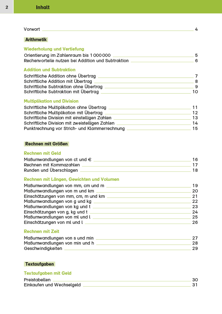 Klett Sicher ins Gymnasium 15-Minuten-Kurztests Mathematik 4. Klasse