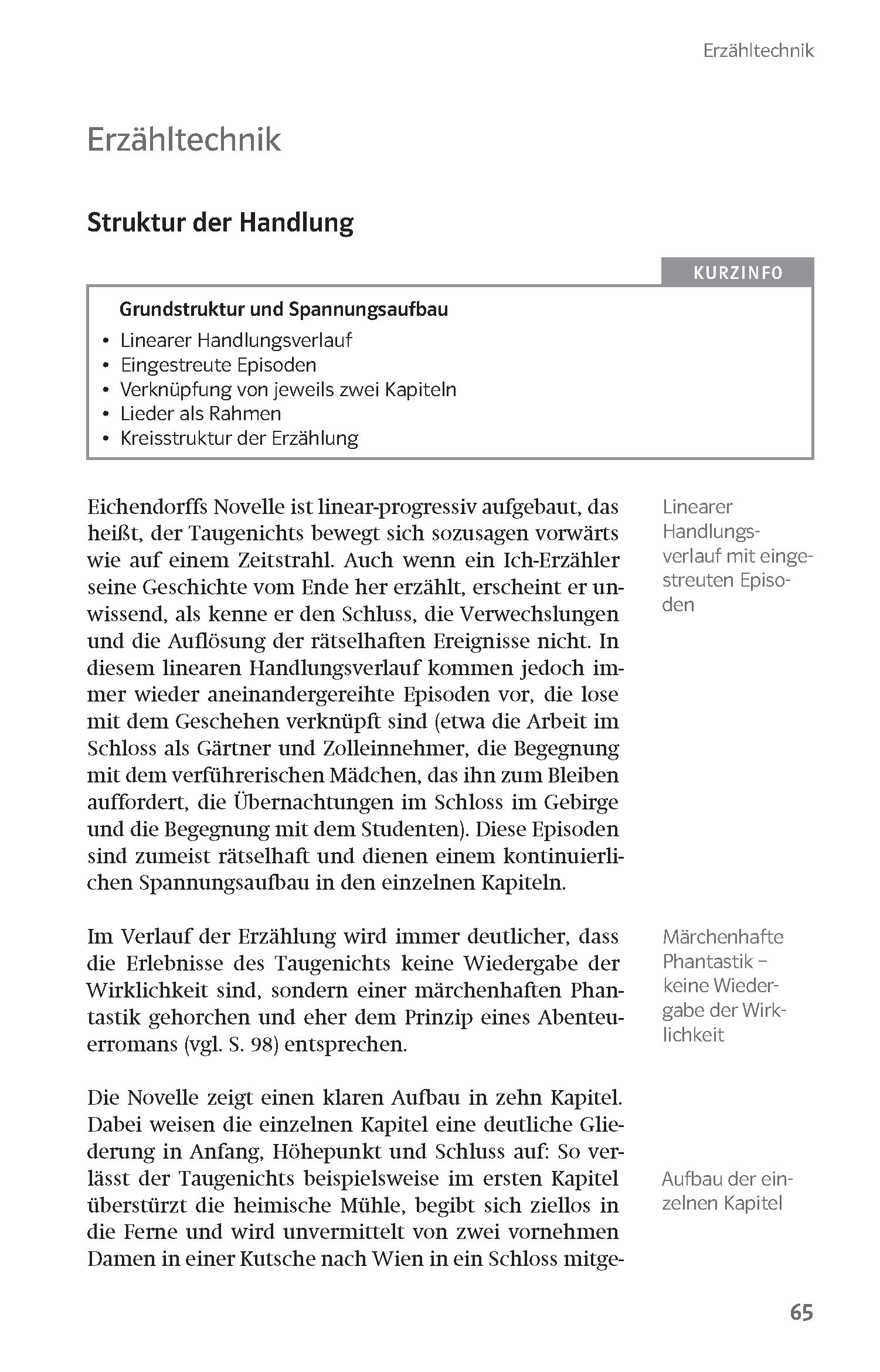 Klett Lektürehilfen Joseph von Eichendorff, Aus dem Leben eines Taugenichts