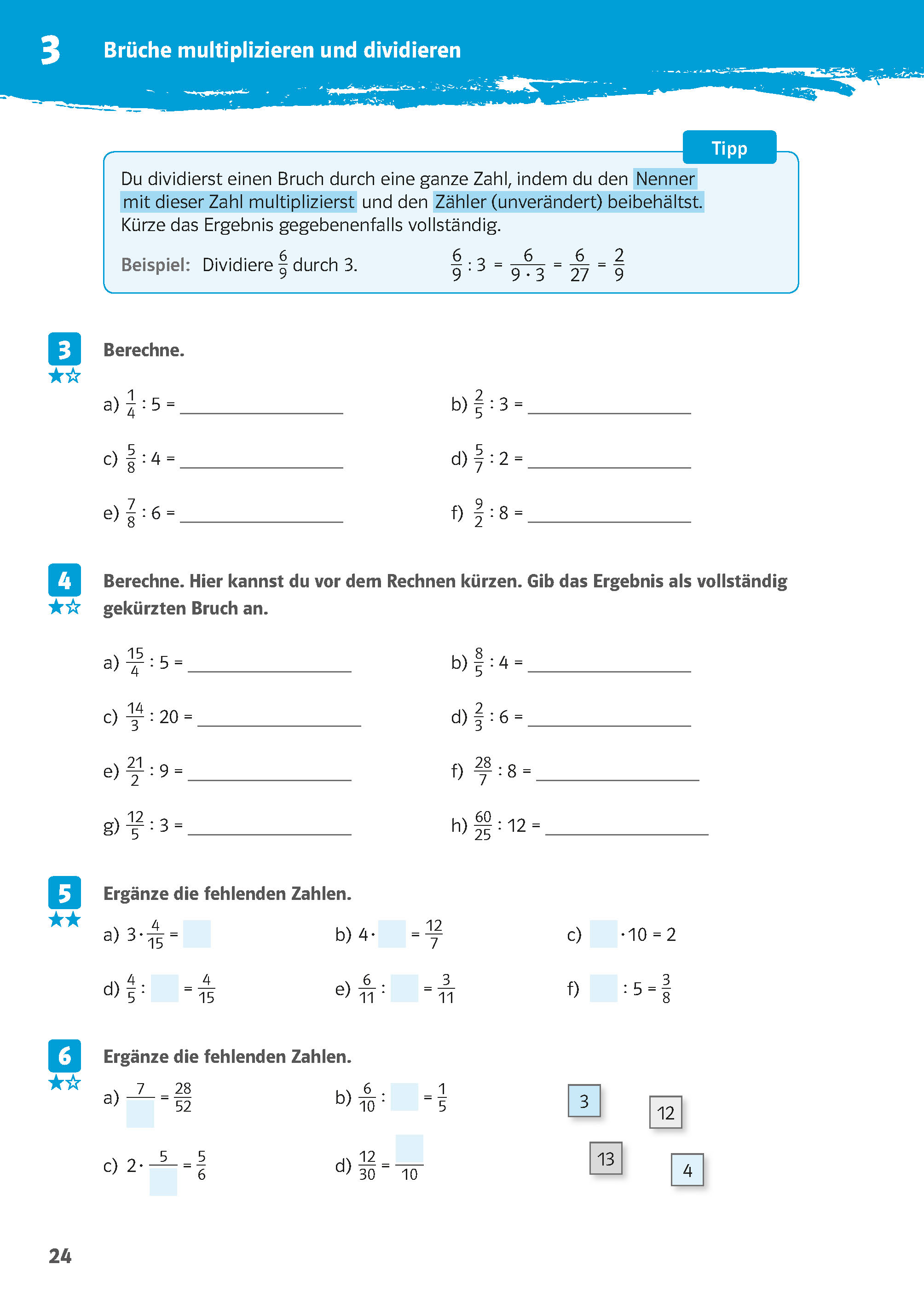 Klett 10-Minuten-Training Mathematik Rechnen mit Brüchen 5./6. Klasse Klett 10-Minuten-Training Mathematik Rechnen mit Brüchen 5./6. Klasse