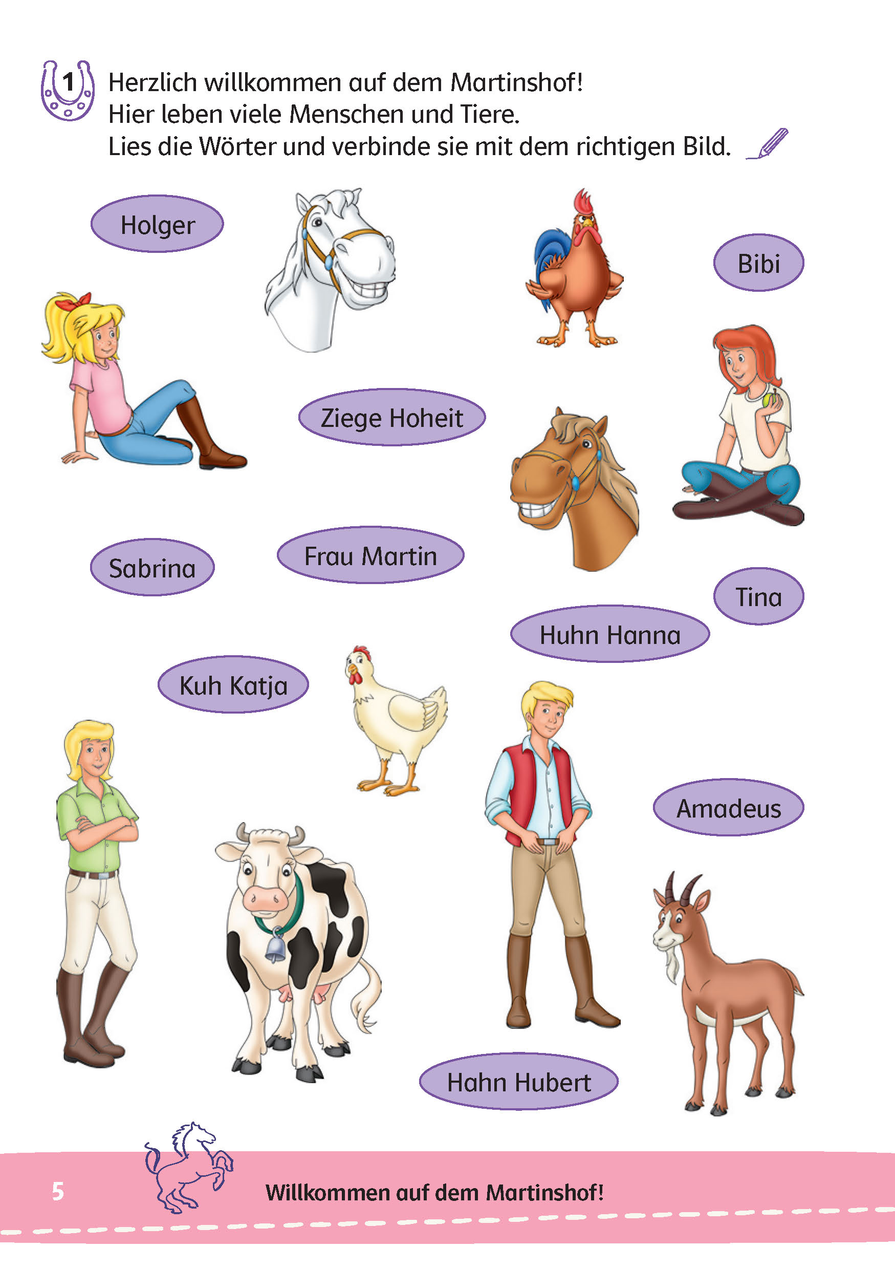 Bibi & Tina: Mein Lernrätsel-Block Deutsch für die 2. Klasse