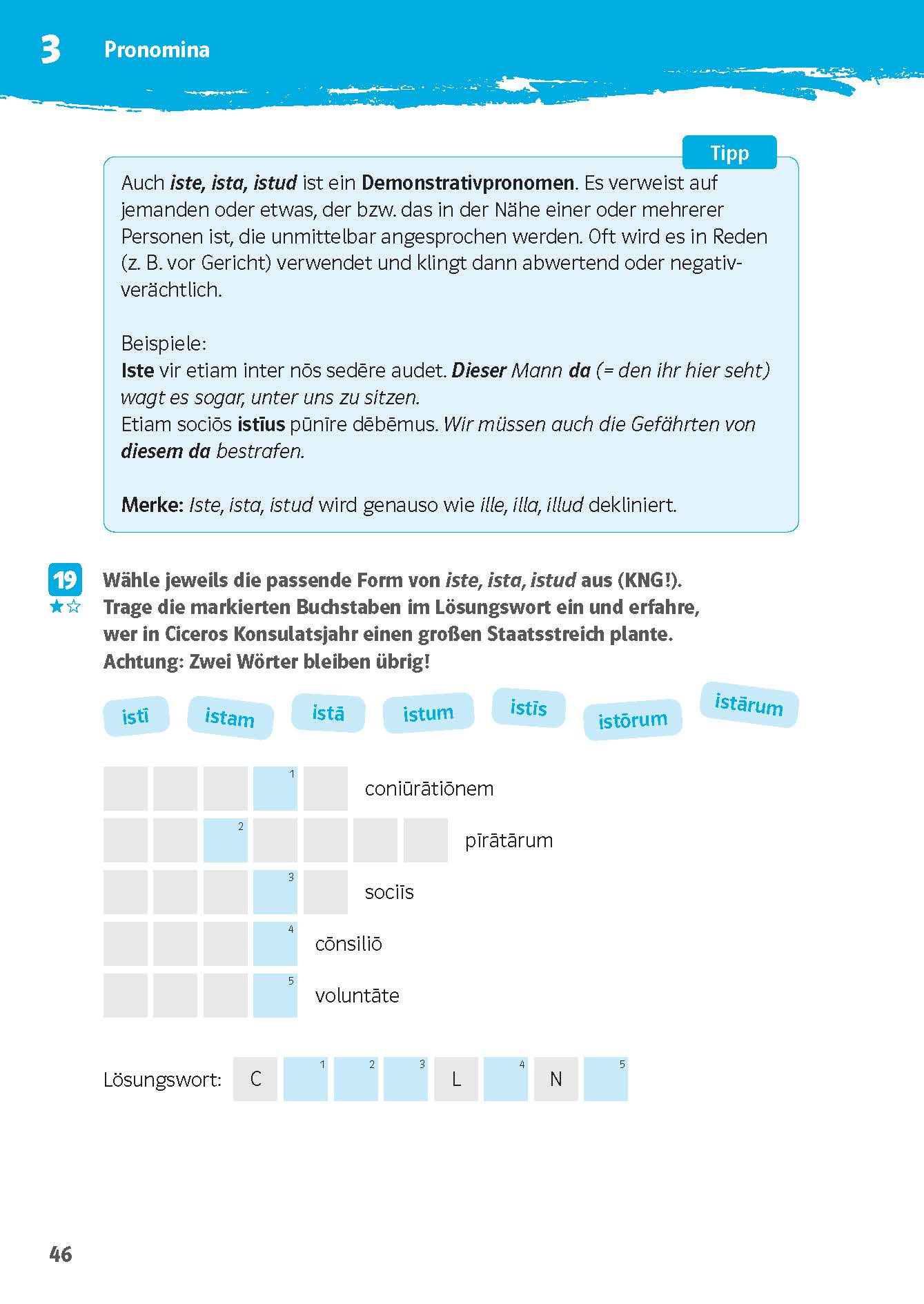Klett 10-Minuten-Training Latein Deklinationen 1./2. Lernjahr