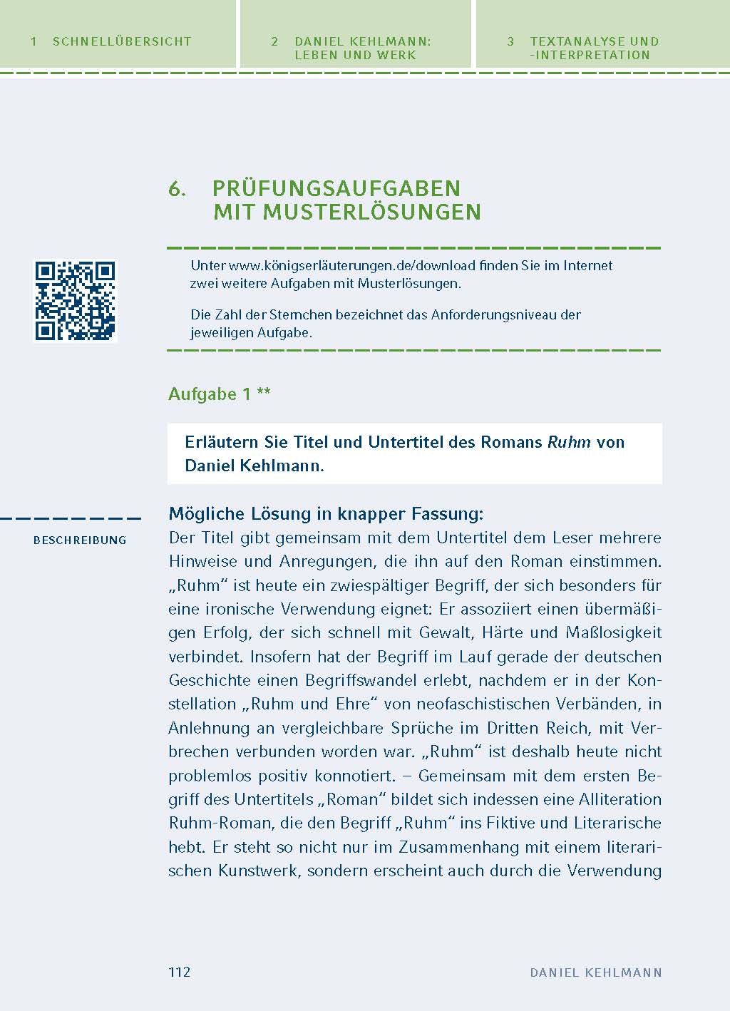 Ruhm von Daniel Kehlmann