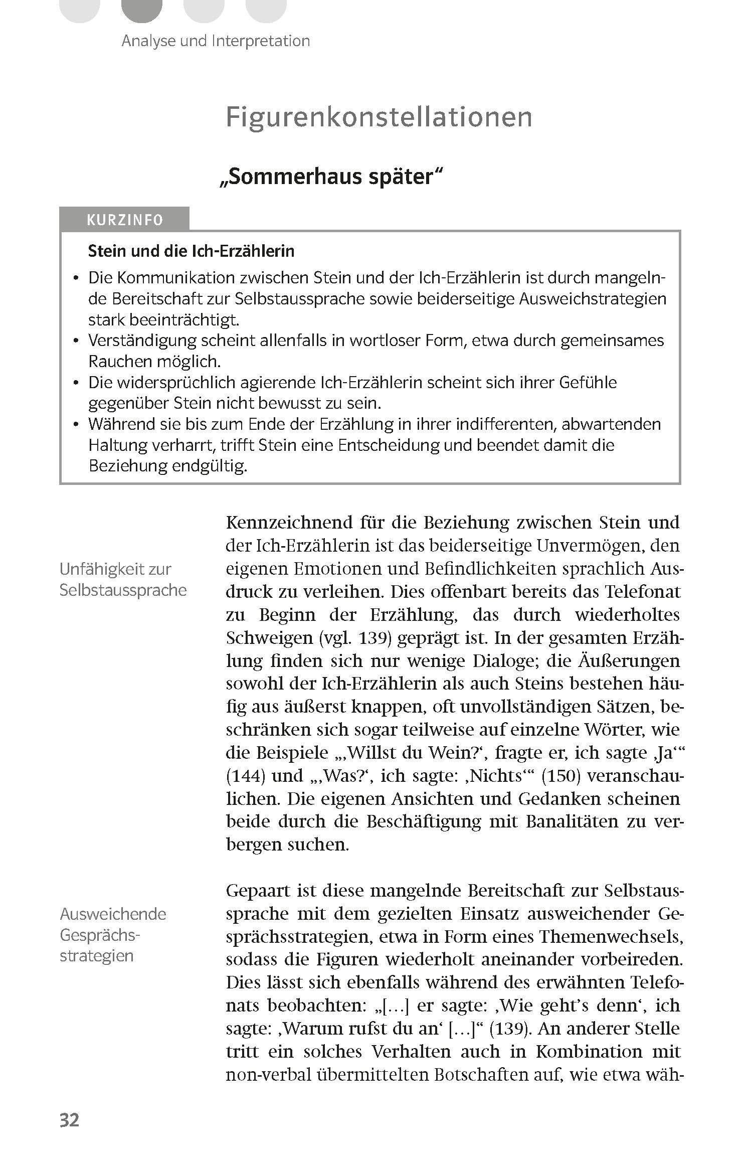 Klett Lektürehilfen Hermann, Sommerhaus, später