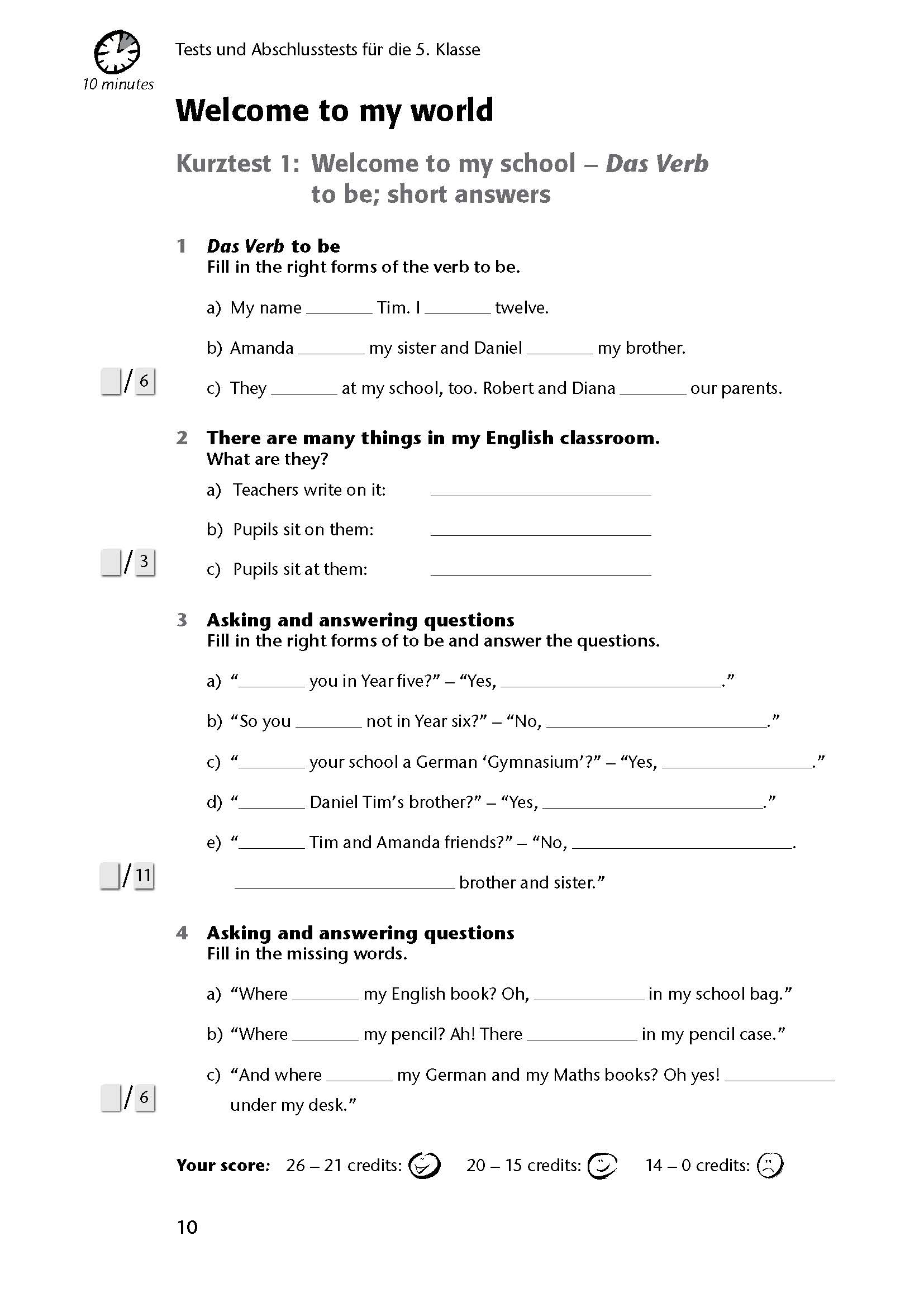 Fit in Test und Klassenarbeit – Englisch 5./6. Klasse Gymnasium