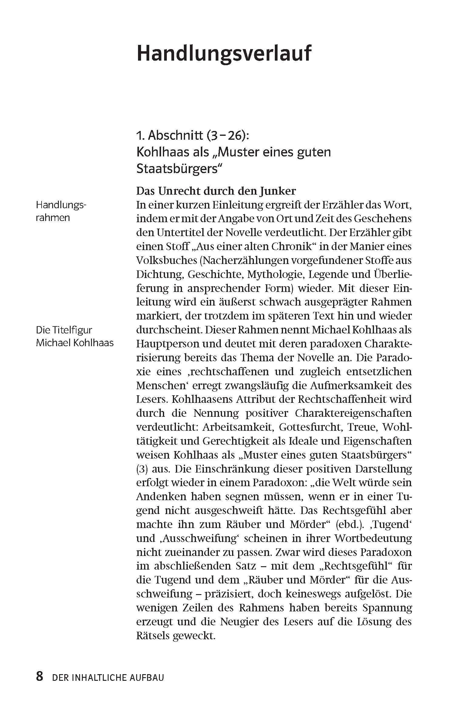 Klett Lektürehilfen Heinrich von Kleist, Michael Kohlhaas