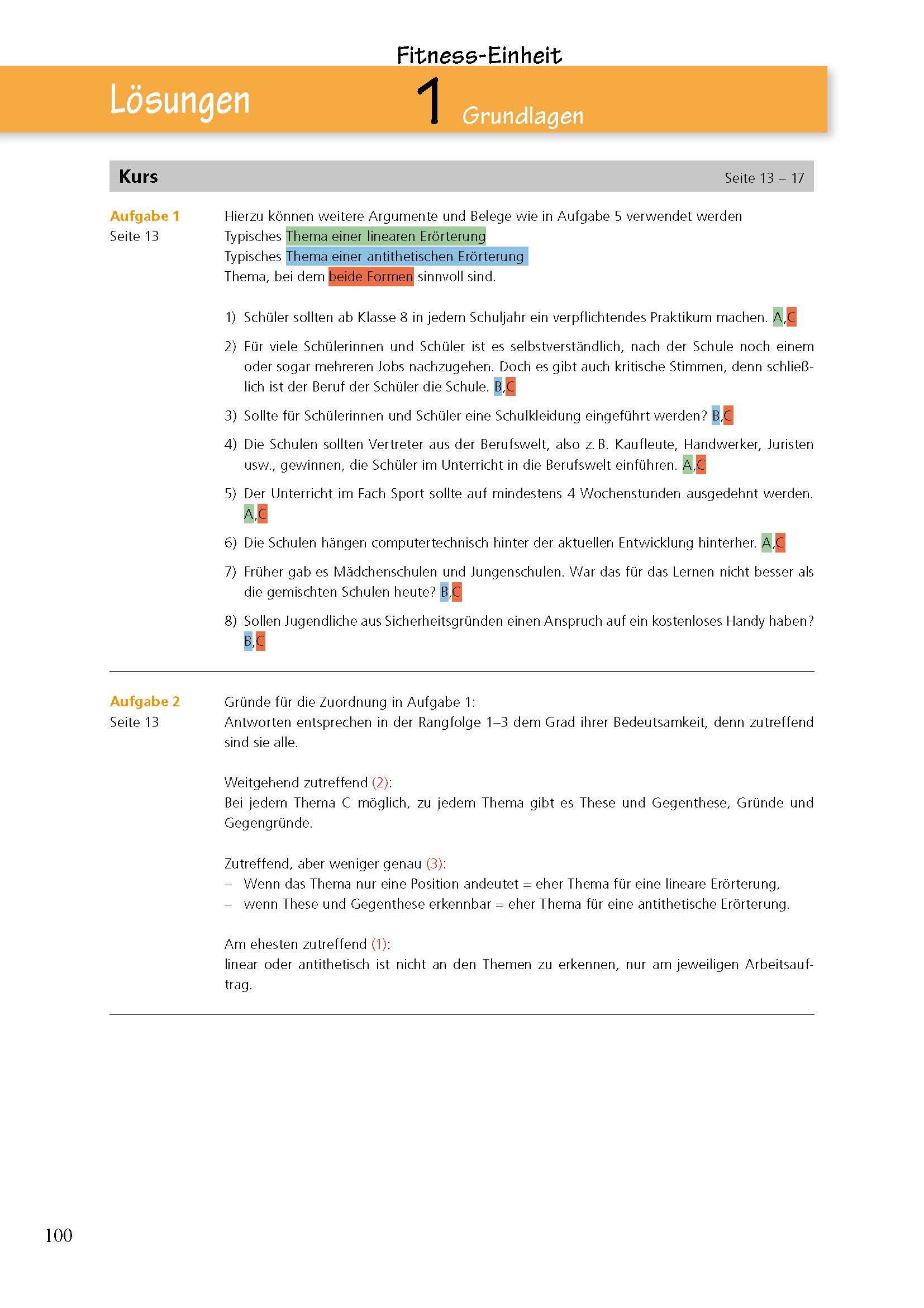 Aufsatz - Argumentieren und Erörtern. Deutsch Klasse 9/10.