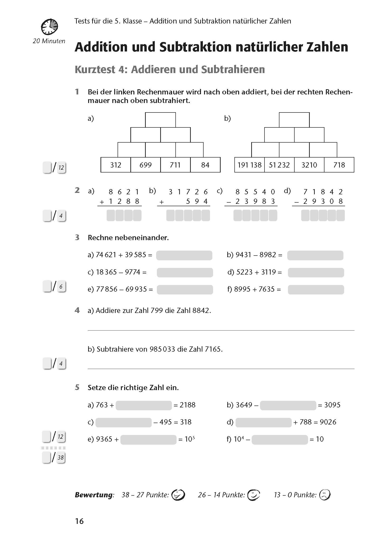 Fit in Test und Klassenarbeit – Mathematik 5./6. Klasse Gymnasium
