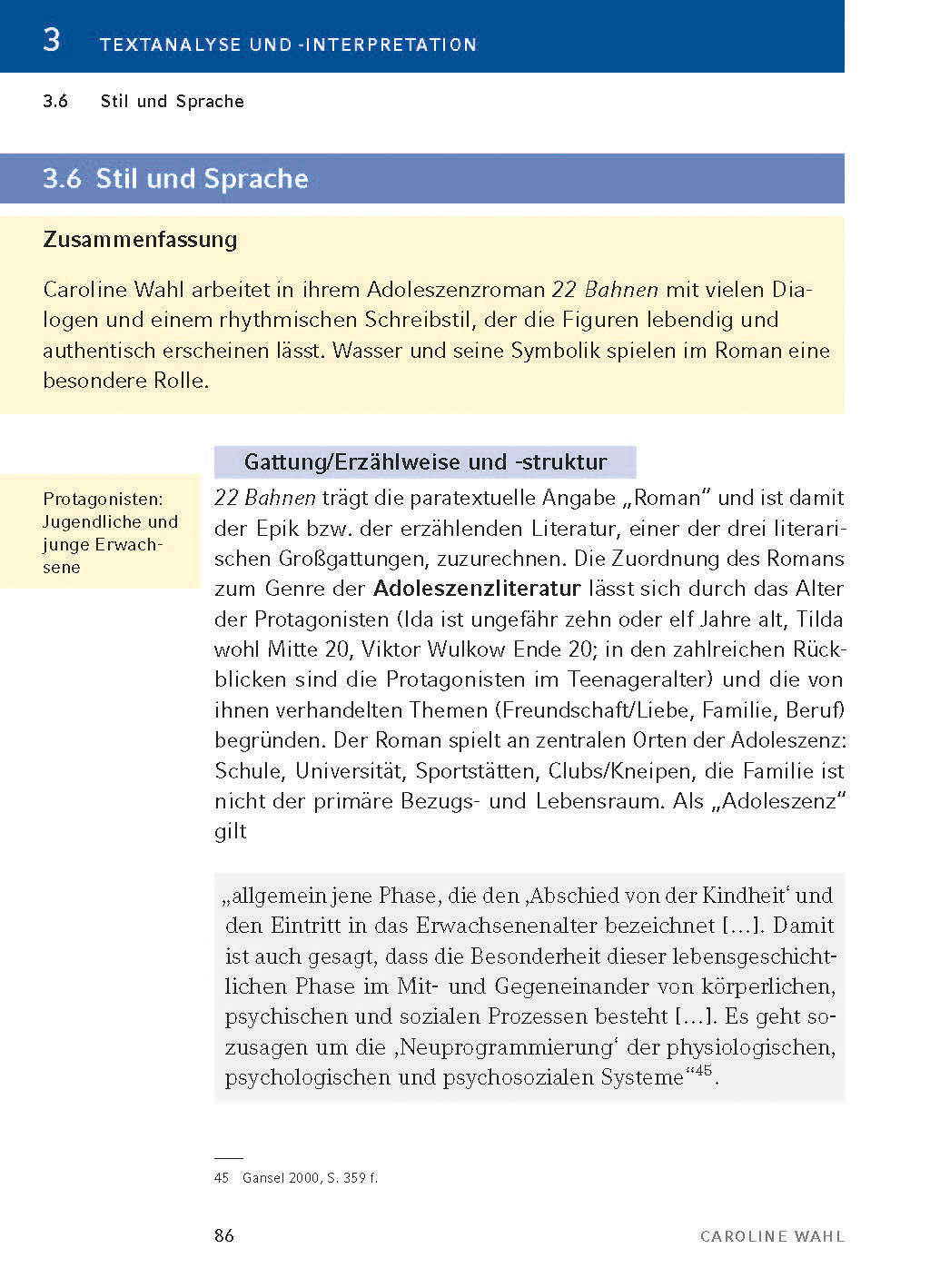 22 Bahnen von Caroline Wahl