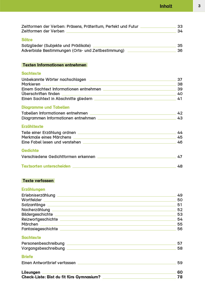 Klett Sicher ins Gymnasium 15-Minuten-Kurztests Deutsch 4. Klasse