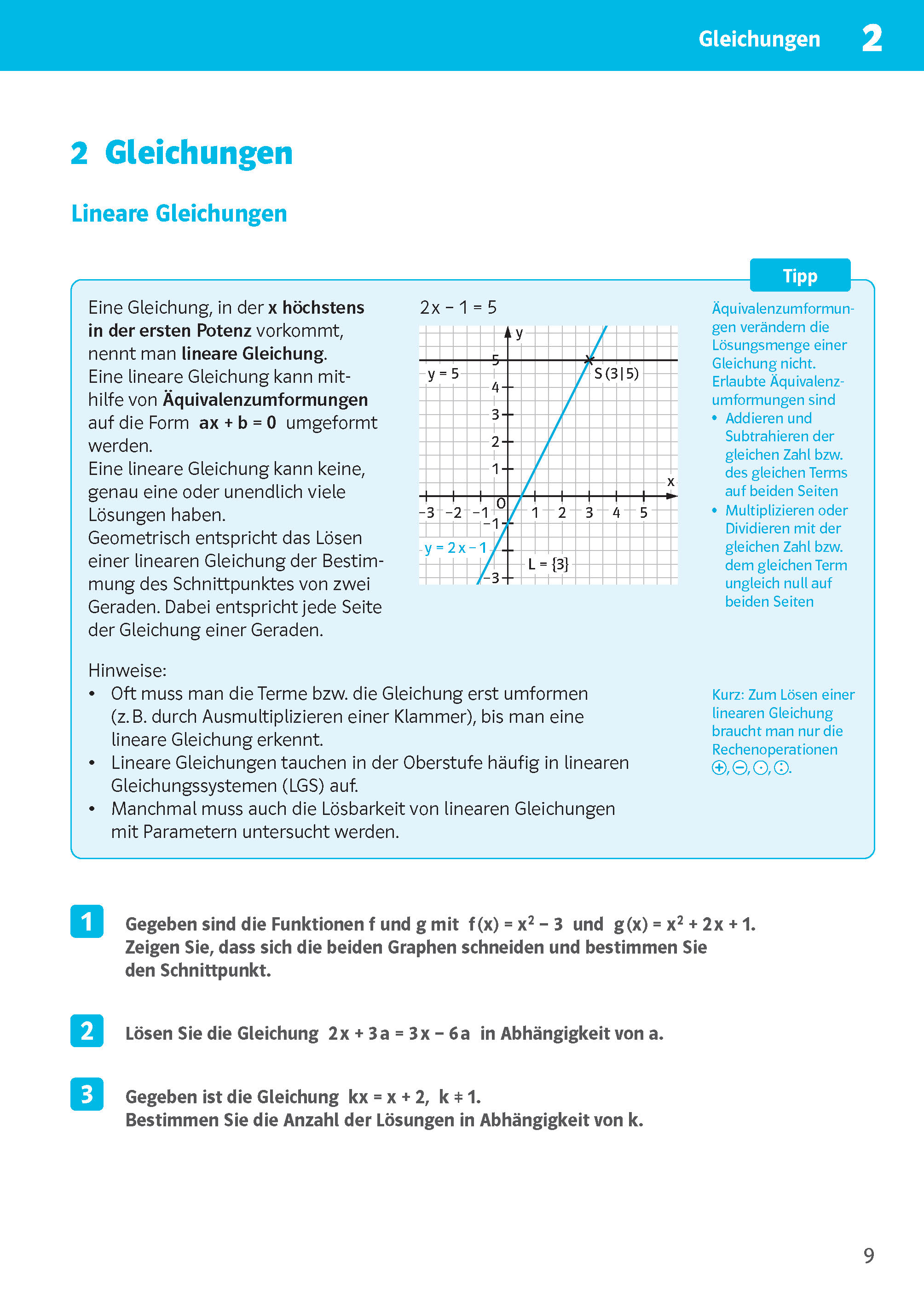 Klett Sicher im Abi 10-Minuten-Training Oberstufe Mathematik Gleichungen