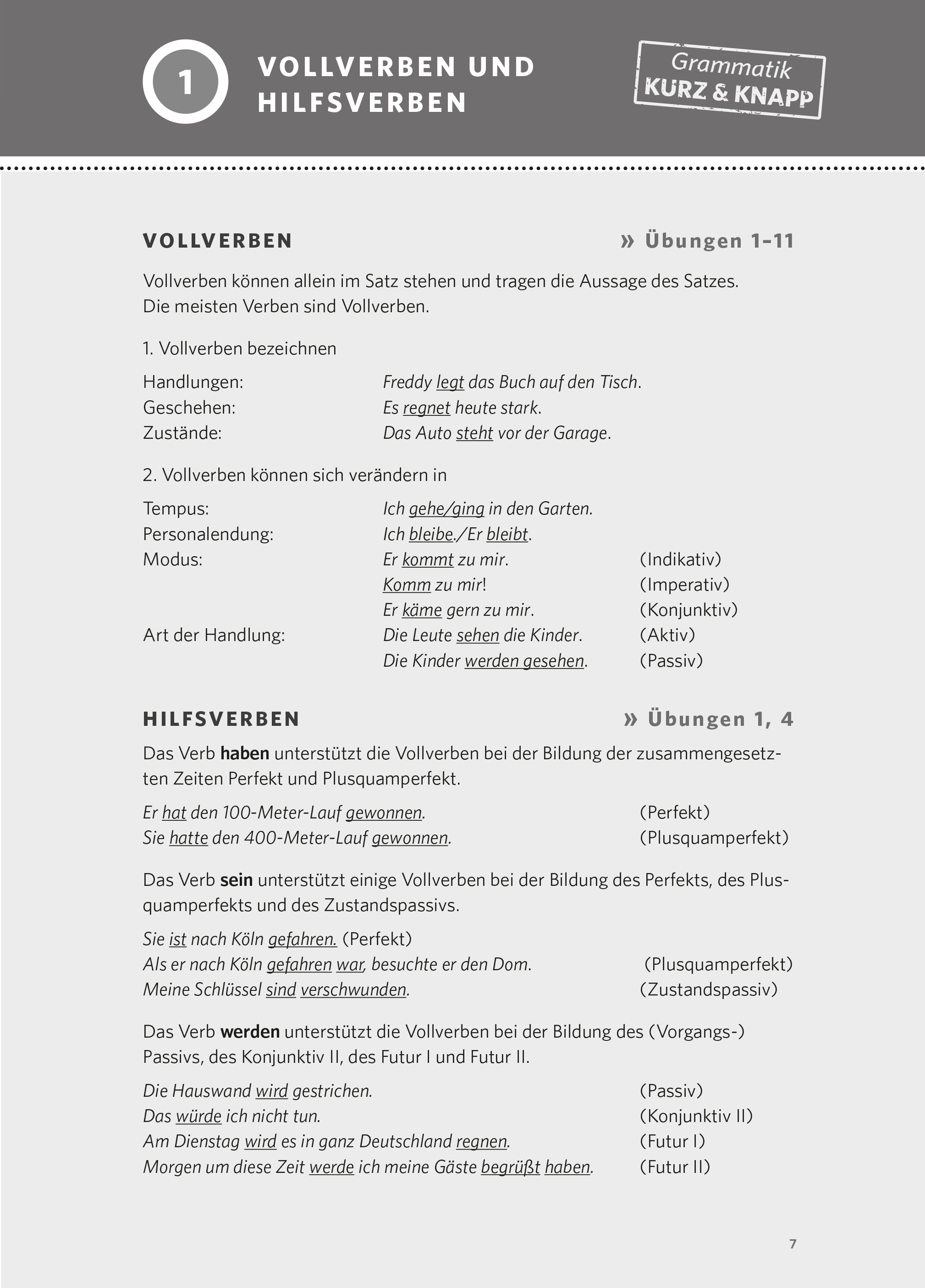 PONS Verben & Zeiten trainieren Deutsch als Fremdsprache