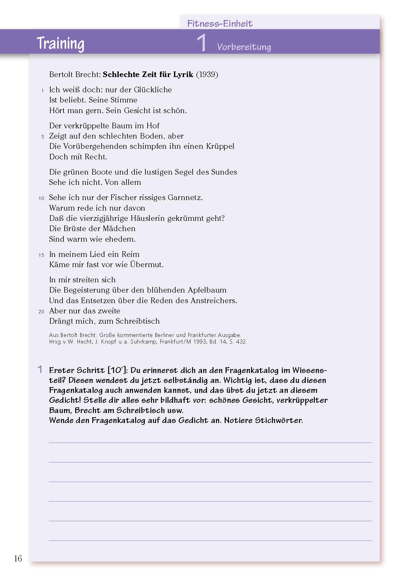 Analysieren und Interpretieren: Lyrik