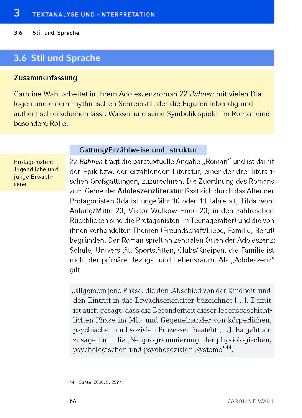 22 Bahnen von Caroline Wahl