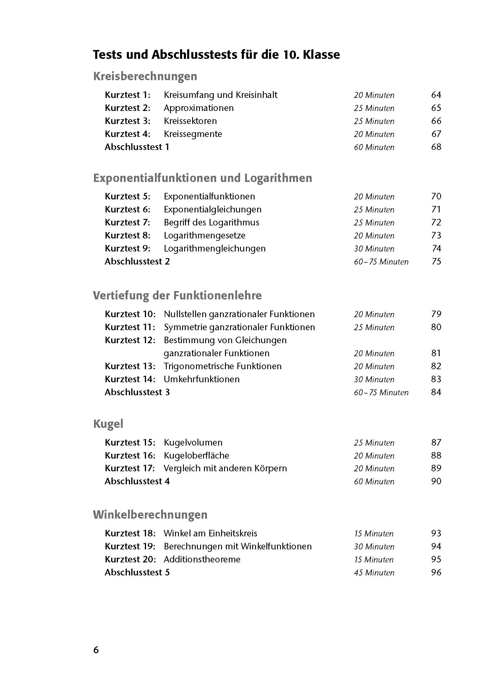 Fit in Test und Klassenarbeit – Mathematik 9./10. Klasse Gymnasium