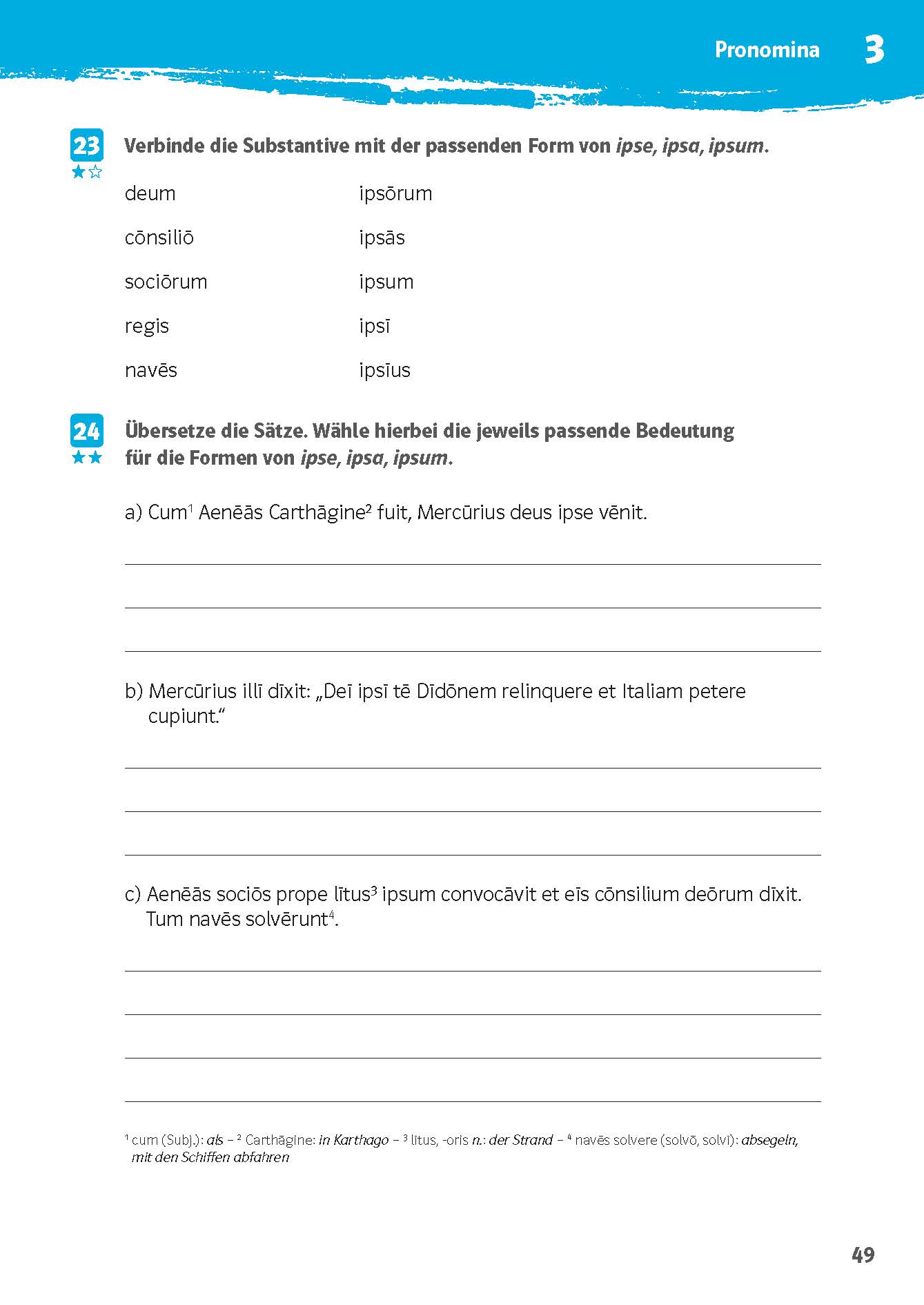 Klett 10-Minuten-Training Latein Deklinationen 1./2. Lernjahr