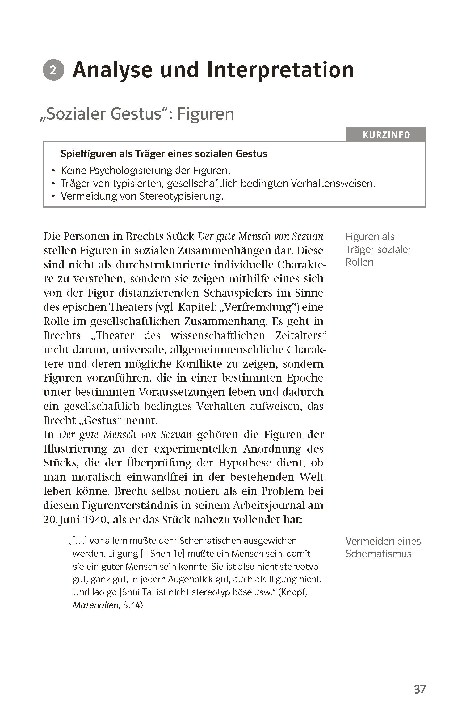 Klett Lektürehilfen Bertolt Brecht, Der gute Mensch von Sezuan Klett Lektürehilfen Bertolt Brecht, Der gute Mensch von Sezuan