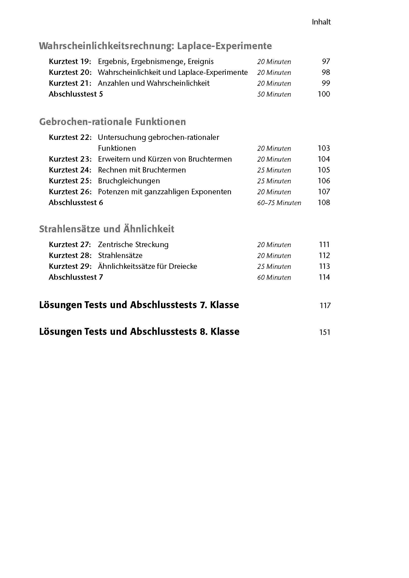 Fit in Test und Klassenarbeit – Mathematik 7./8. Klasse Gymnasium