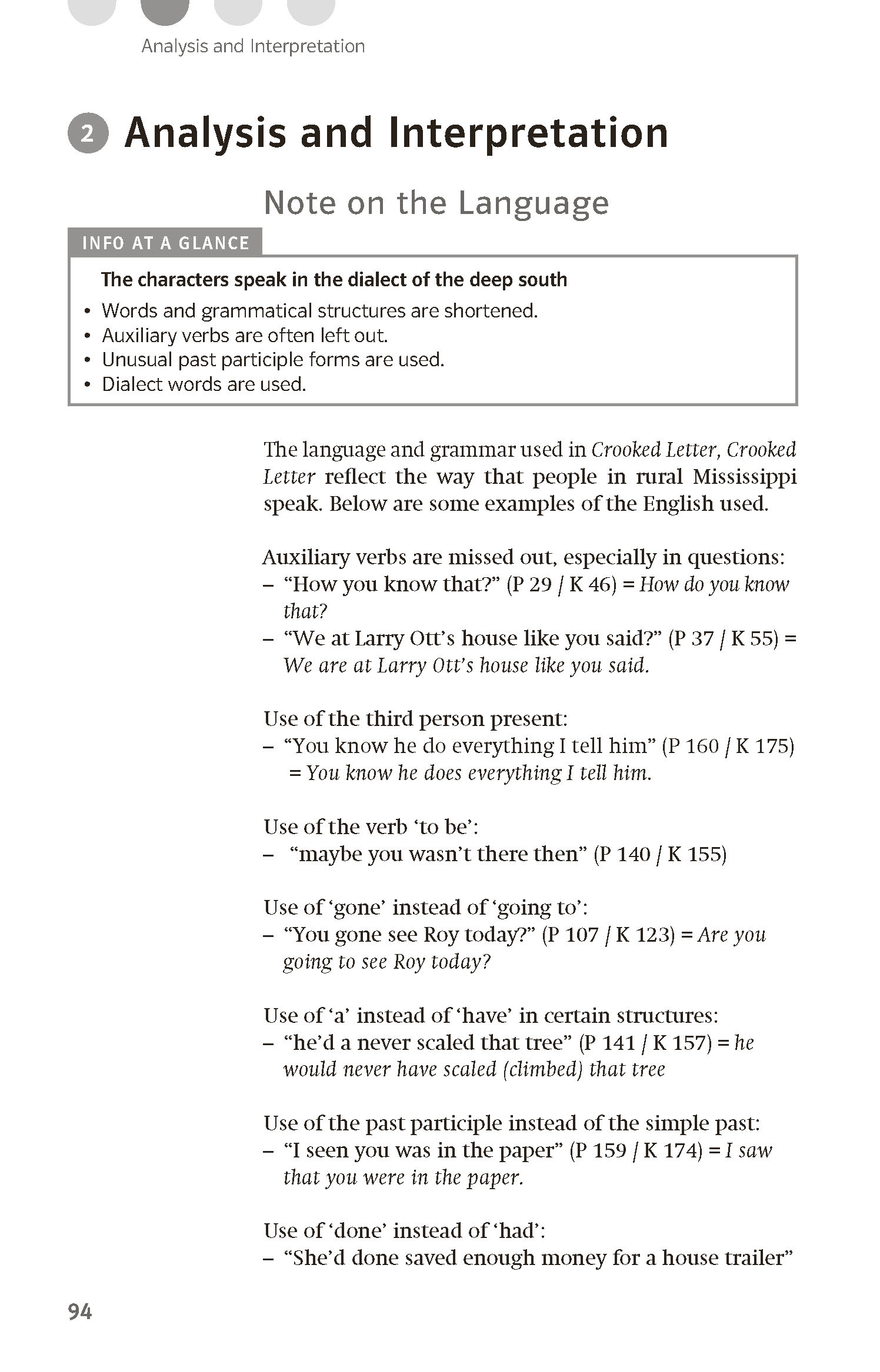 Klett Lektürehilfen Franklin, Crooked Letter, Crooked Letter