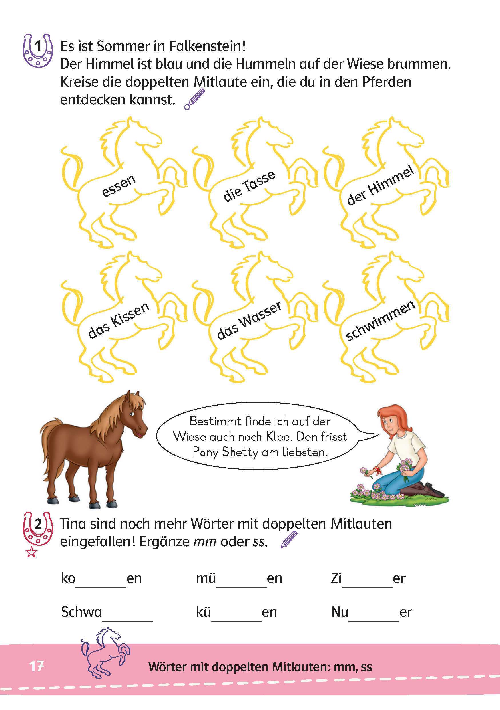 Bibi & Tina: Mein Lernrätsel-Block Deutsch für die 2. Klasse