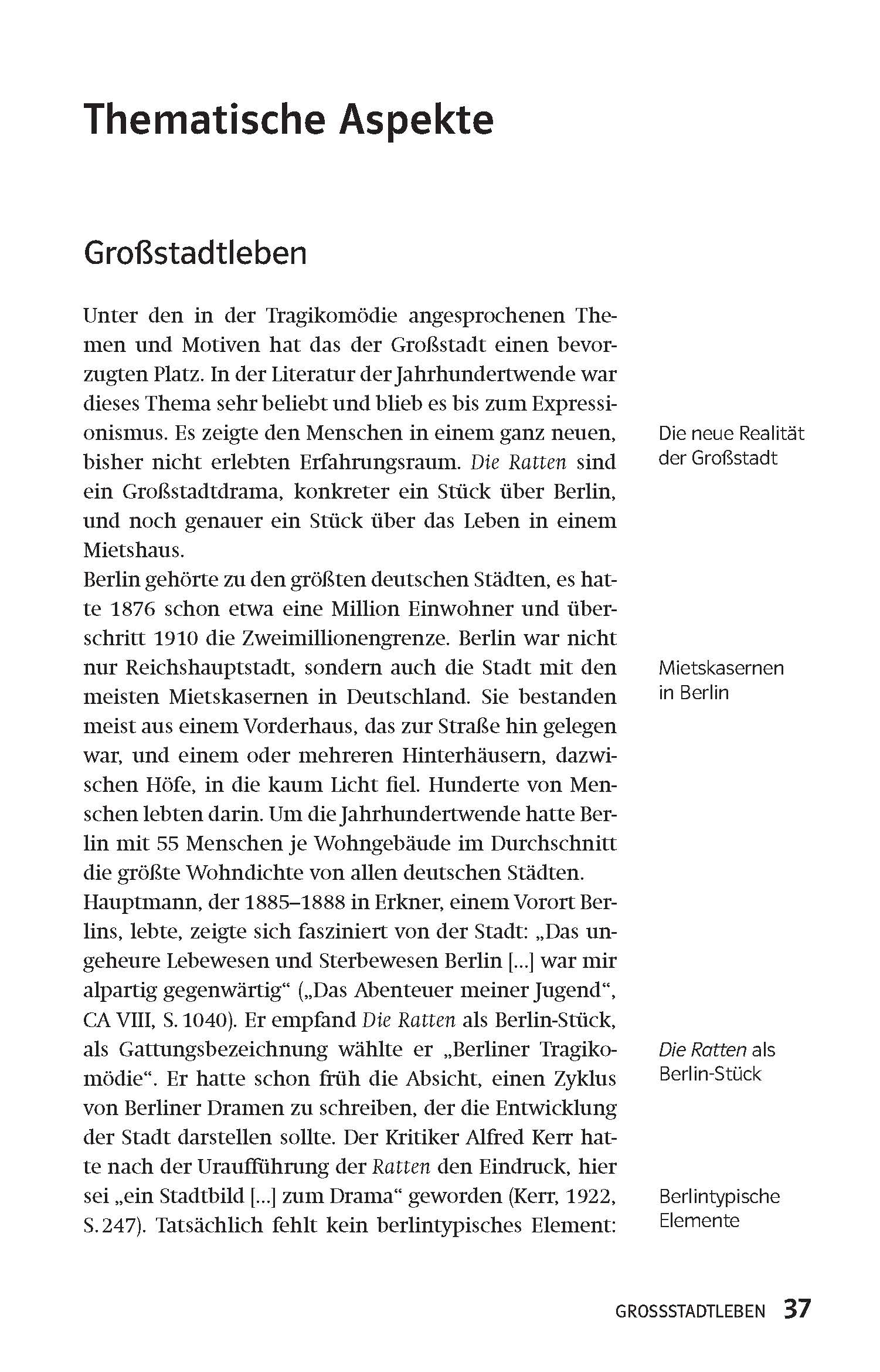 Klett Lektürehilfen Gerhart Hauptmann, Die Ratten