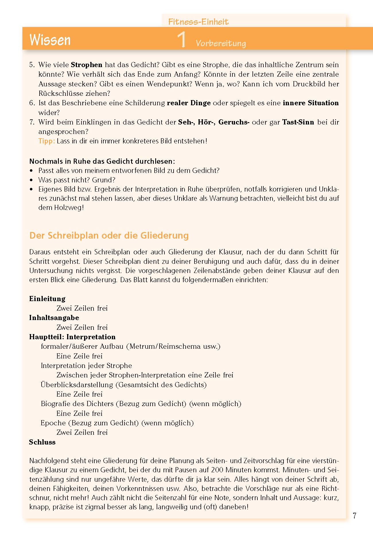 Analysieren und Interpretieren: Lyrik. Vorbereitung, Interpretation, Schluss, Kontext: Dichter und Epoche, Metrum – Reim – S