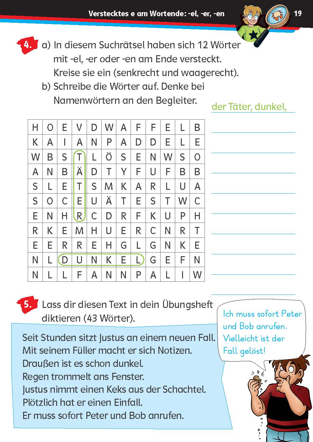 Die drei ??? Kids: Mein Übungsheft Deutsch 2. Klasse – Richtig schreiben