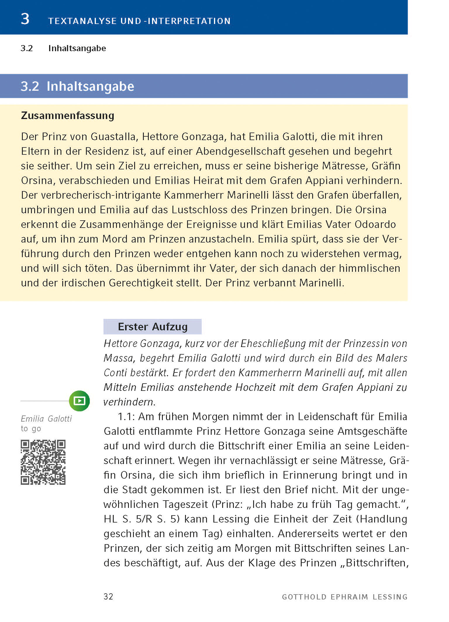 Emilia Galotti von Gotthold Ephraim Lessing