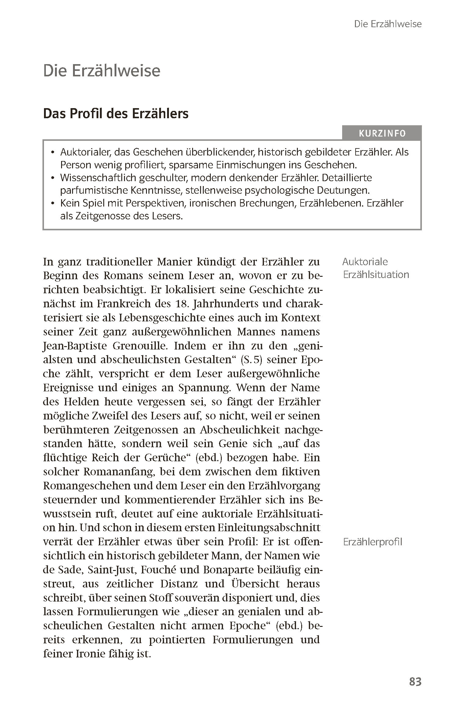 Klett Lektürehilfen Patrick Süskind, Das Parfum